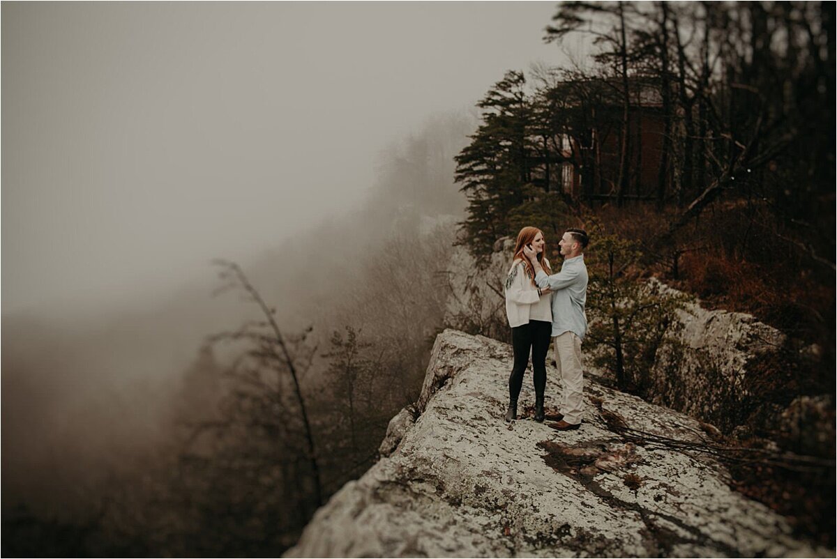 engagement session in tennessee hills by chattanooga wedding photographer