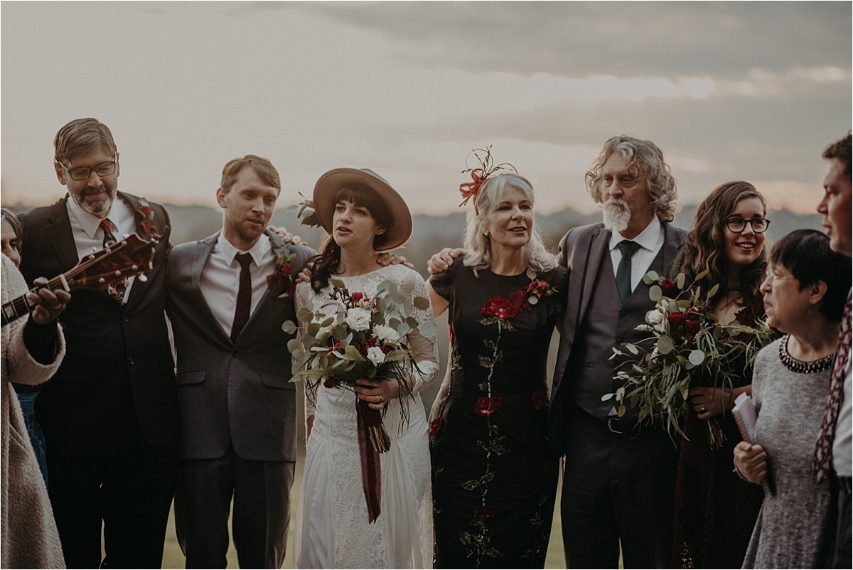  As part of their ceremony, the bride and groom had their entire wedding party sign their marriage license as witnesses to their love and commitment to one another at this Nashville, Tennessee wedding. 