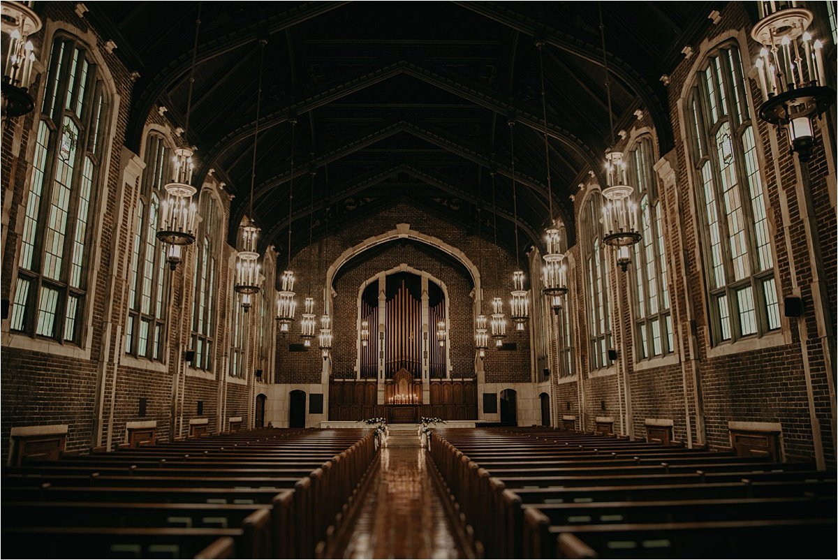 The grand entrance way of Patten Chapel on UTC's campus in Chattanooga, TN