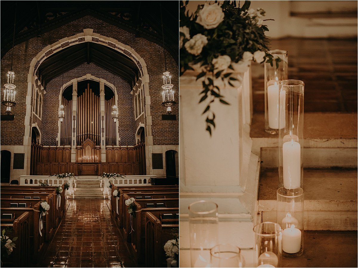 Minimal decor was needed in this stunning chapel