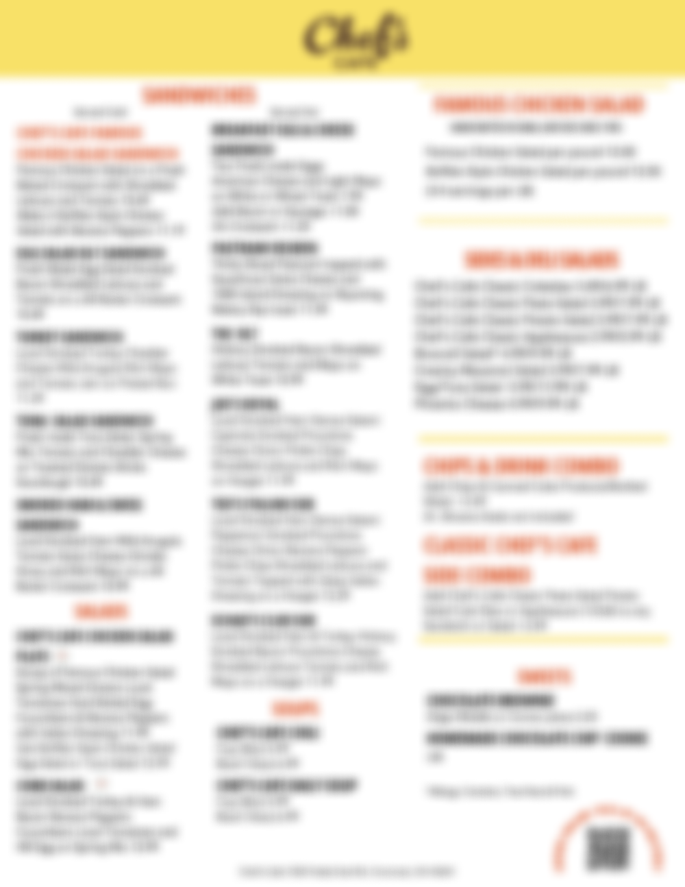 Menu | Enjoy Fresh Flavors - Order Now — Chef's Cafe Cincinnati