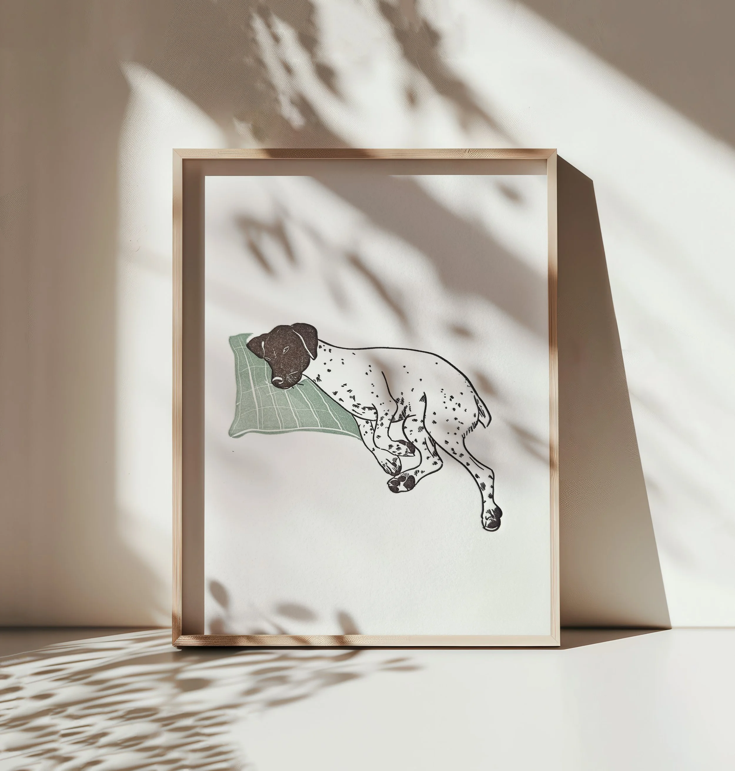 Letterpress Pet Portrait