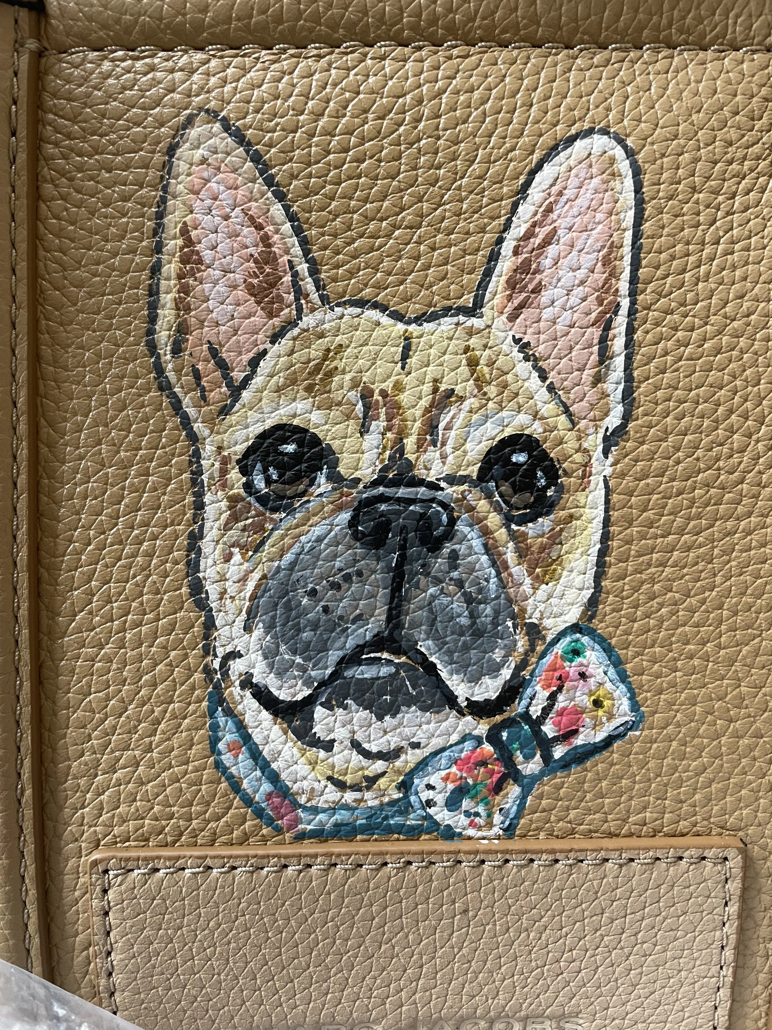 French bulldog Marc Jacobs tote bag
