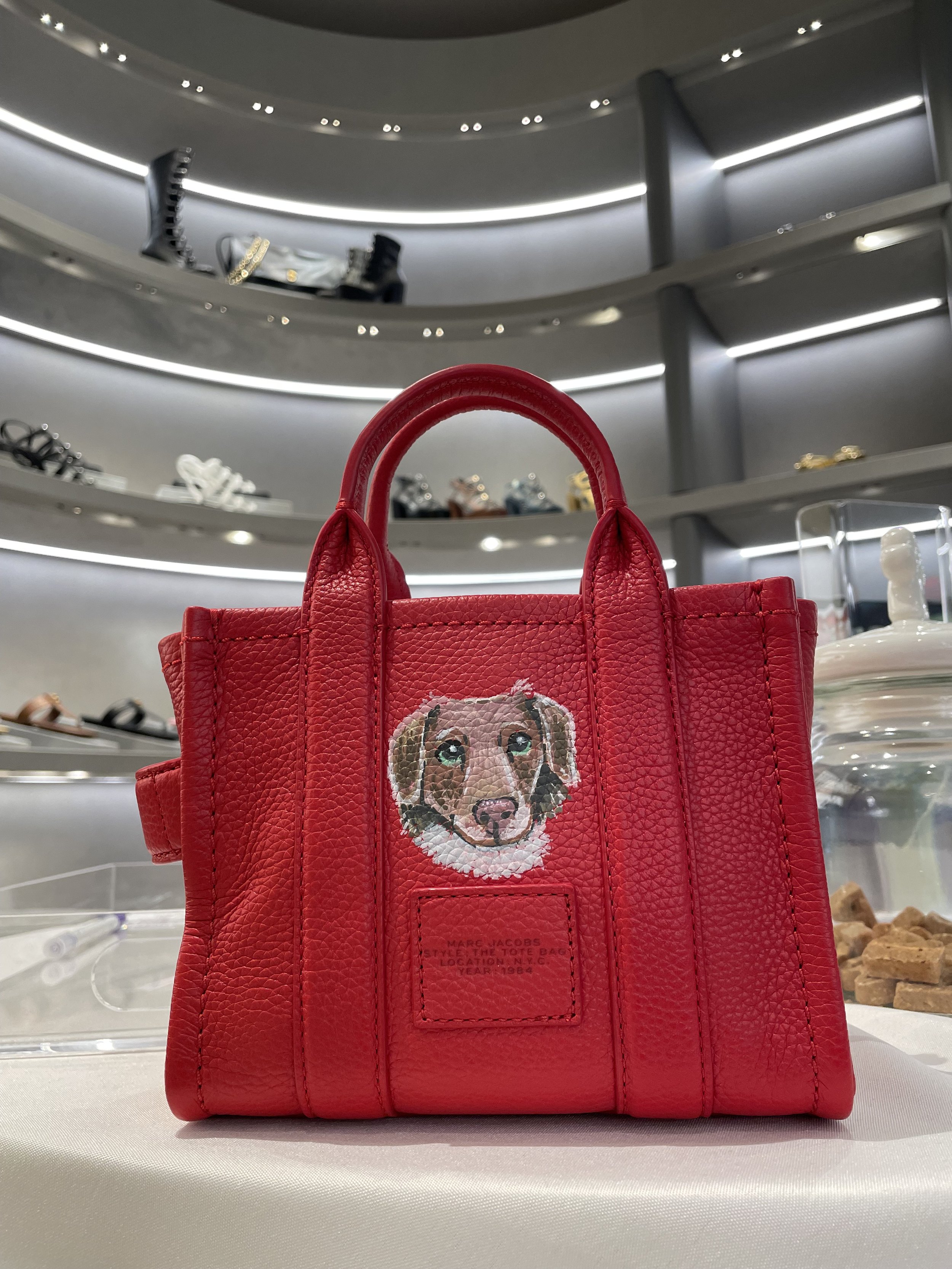 Dachshund dog Marc Jacobs tote bag