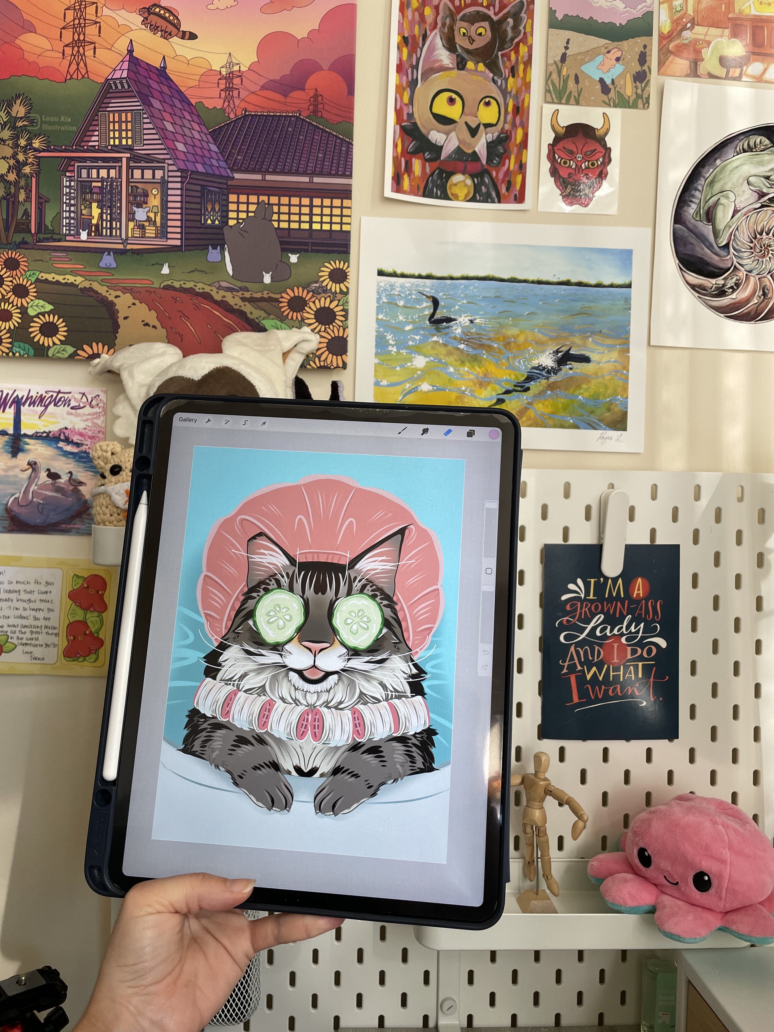 Tabby Cat Digital Artwork
