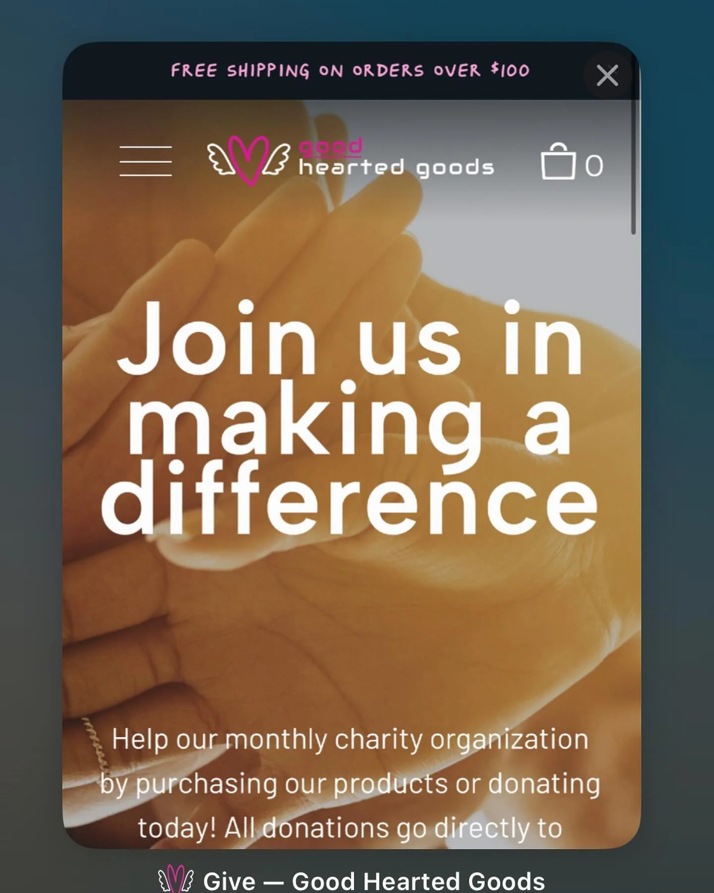 We are giving a little sneak peak of our mobile site in order to announce our charity organization for our launch.  Our charity for October is the Pittsburgh Women&rsquo;s center and shelter @wcs_pittsburgh.  10% of all profits will be given to WCS t