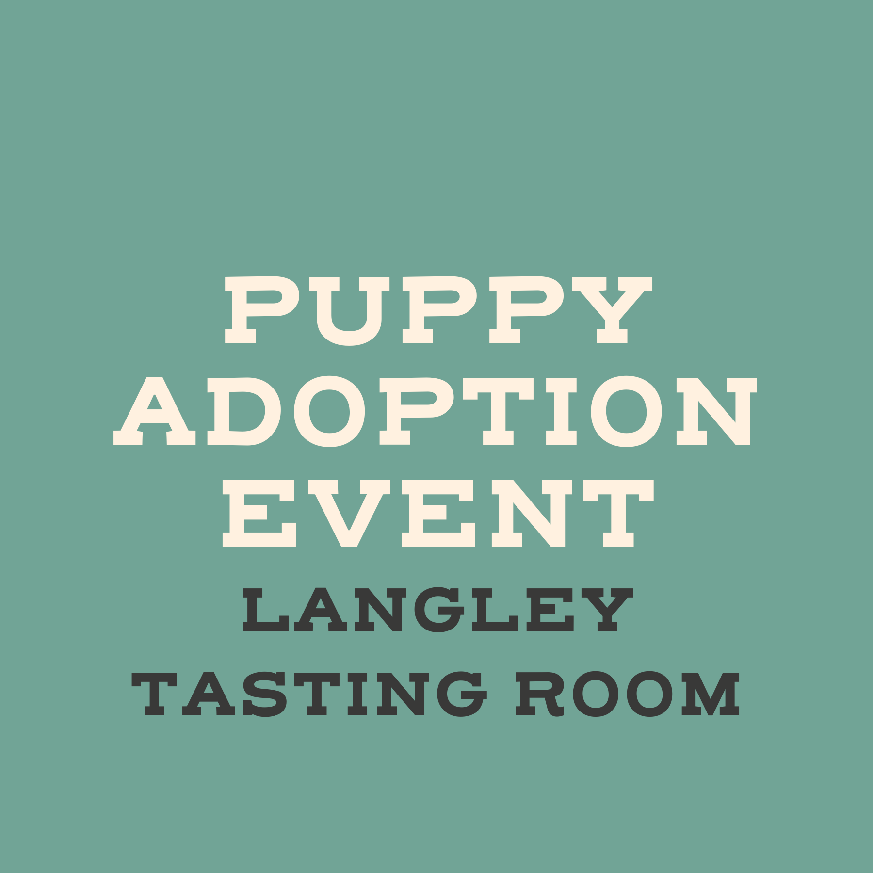 Puppy Adoption Event