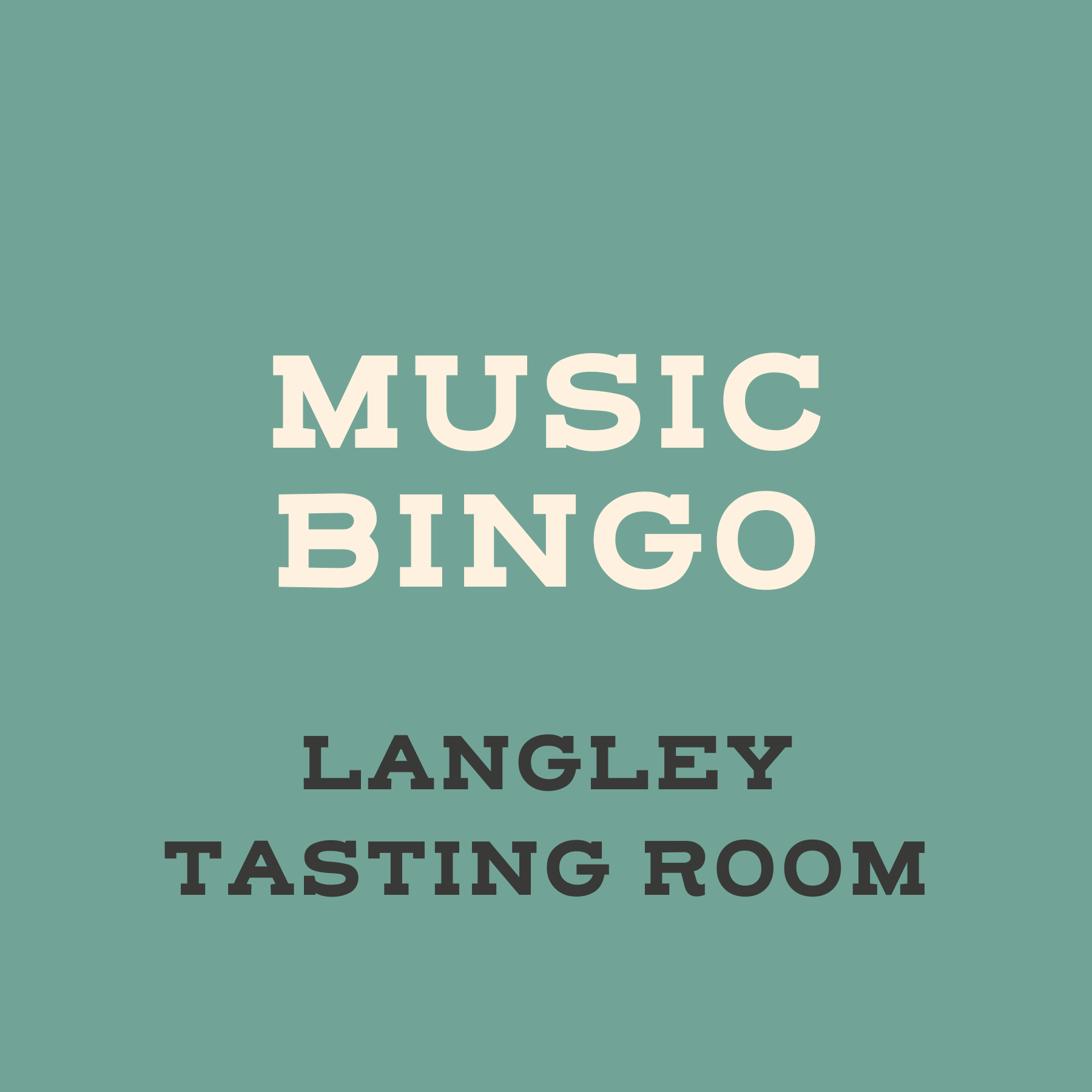 Tasting Room Music Bingo