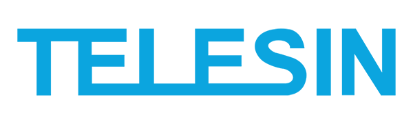 The text 'TELLSIN' in blue capital letters on a black background.