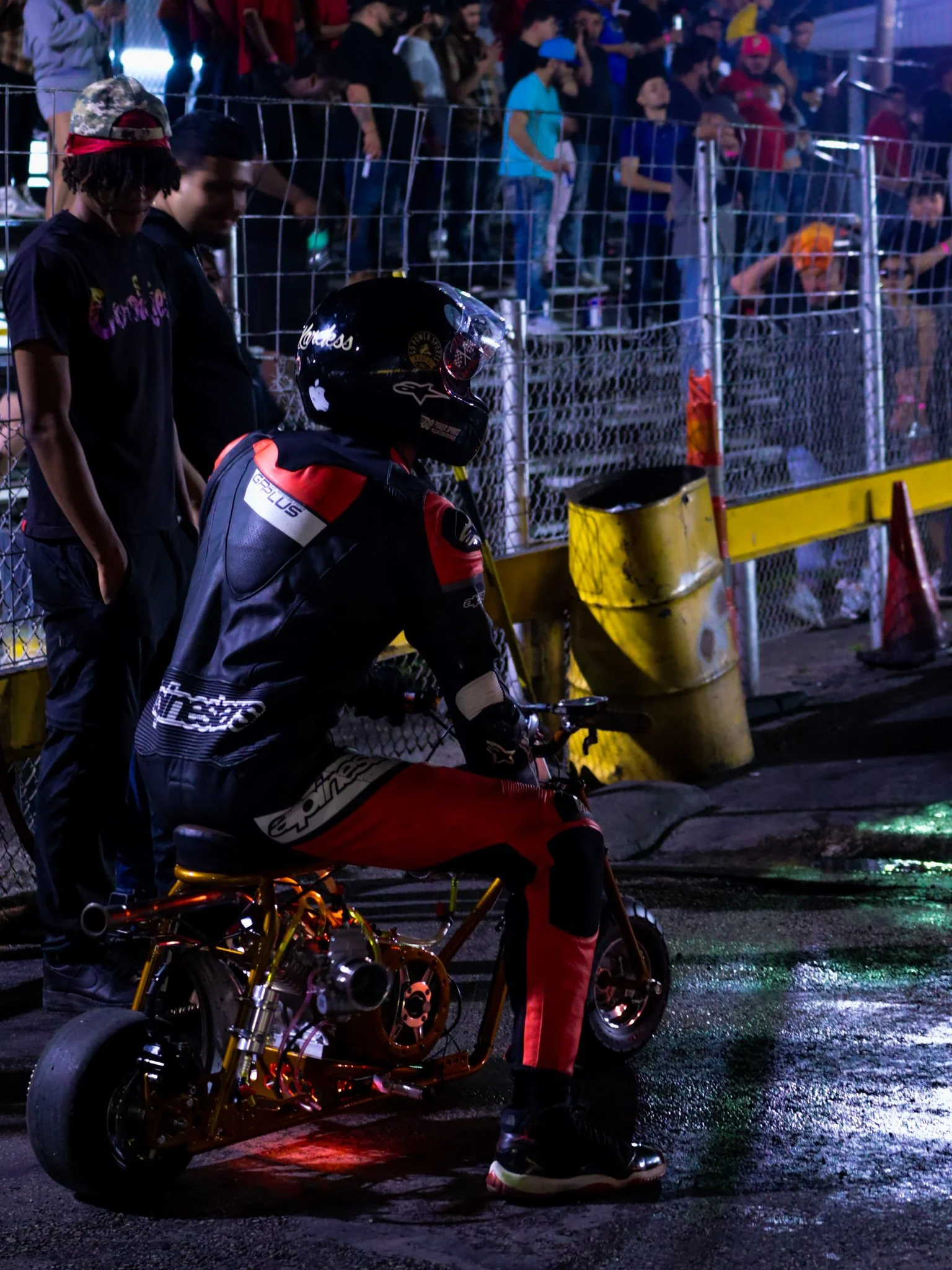 pocket rocket motorcycle at Yello Belly Dragstrip in Grand Prairie, Texas