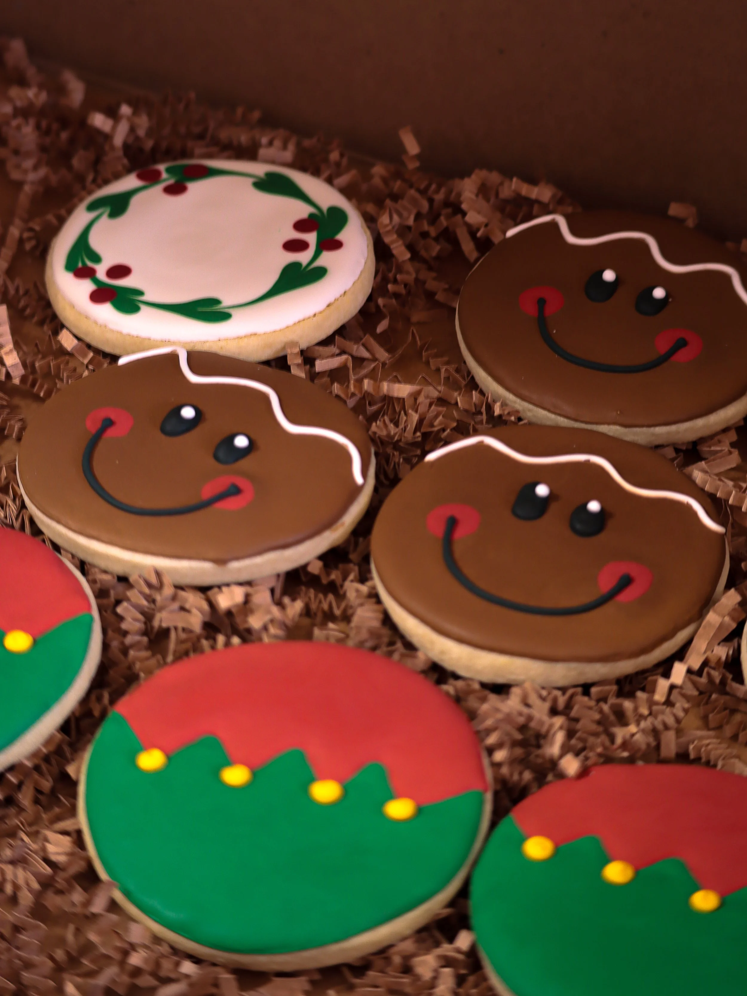 Christmas decorated sugar cookies