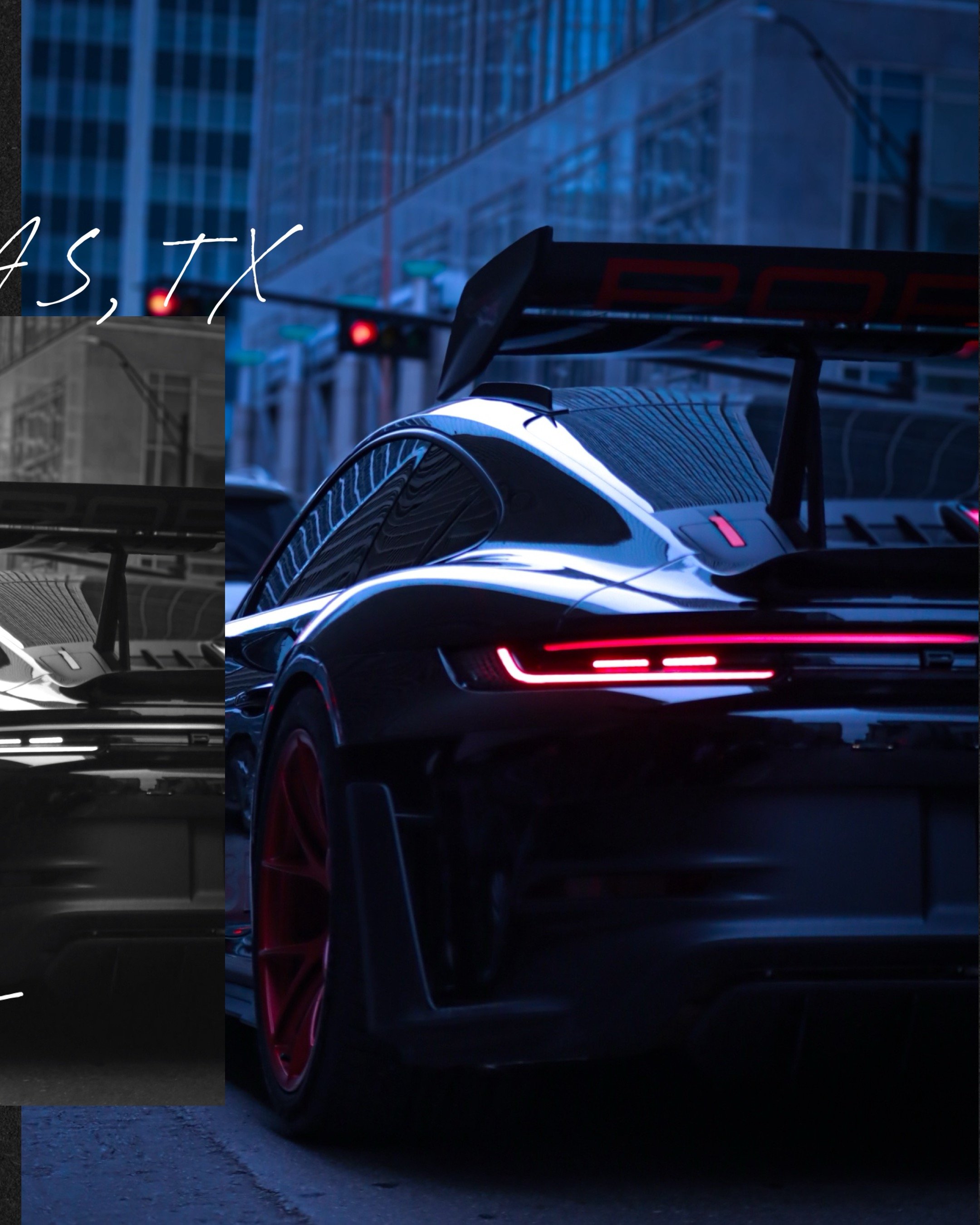 Porsche GT3 RS, black with red rims