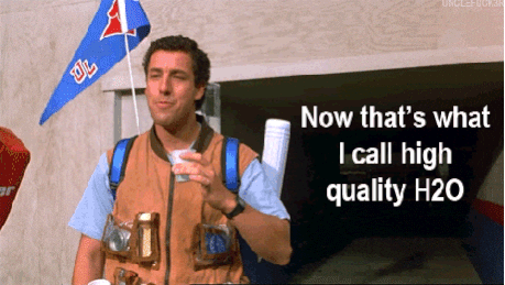 Adam Sandler as Bobby Boucher Jr. in Water Boy (1998) "Now that's what I call high quality H2O"