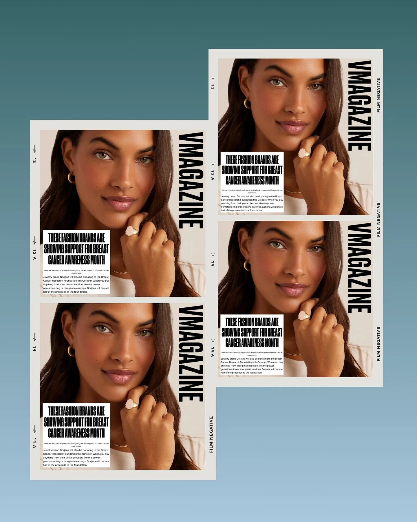 Coverage from our vintage collection 🩵 @vmagazine @gorjana