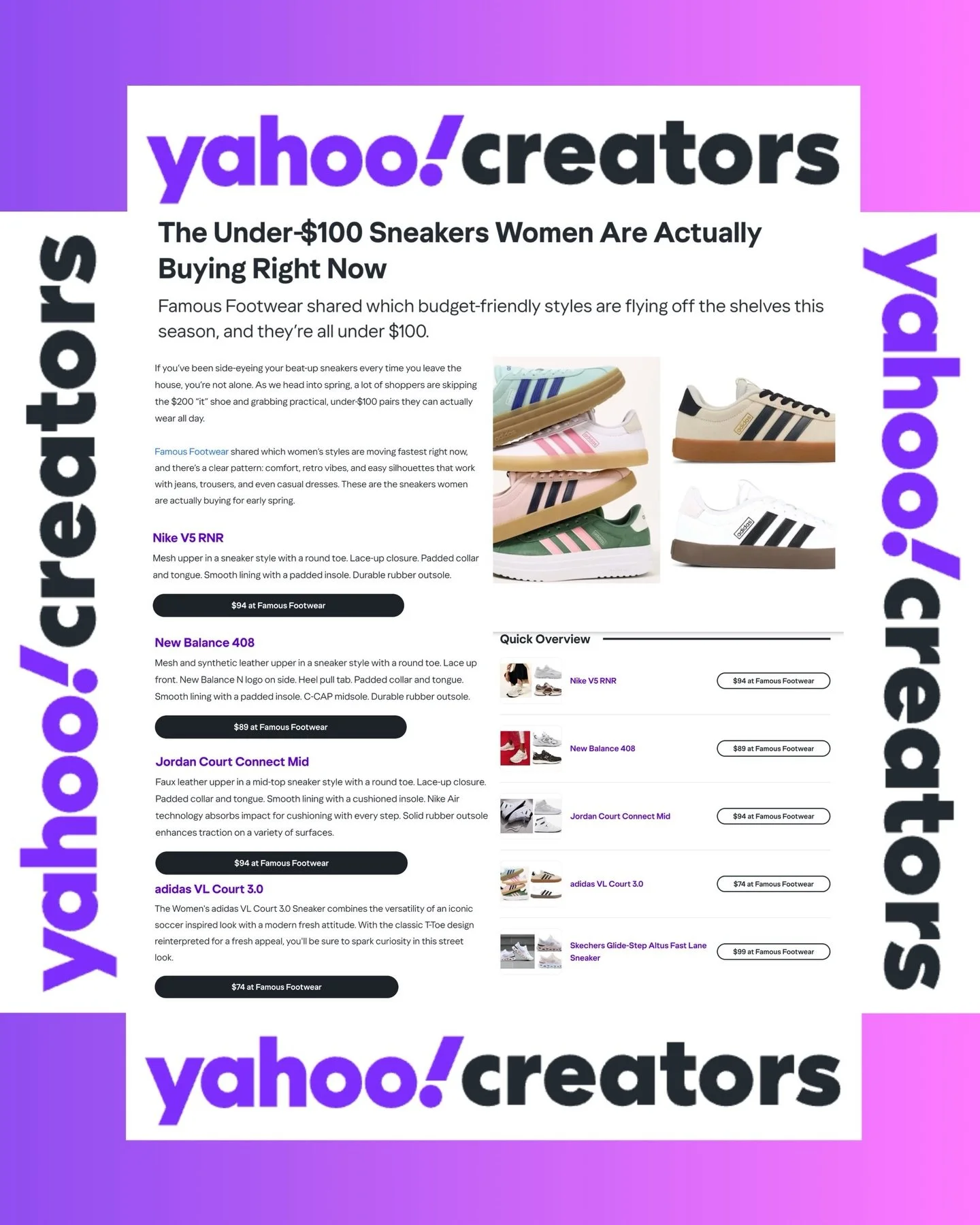 Sneakers on the mind 👟 @famousfootwear @yahoonews