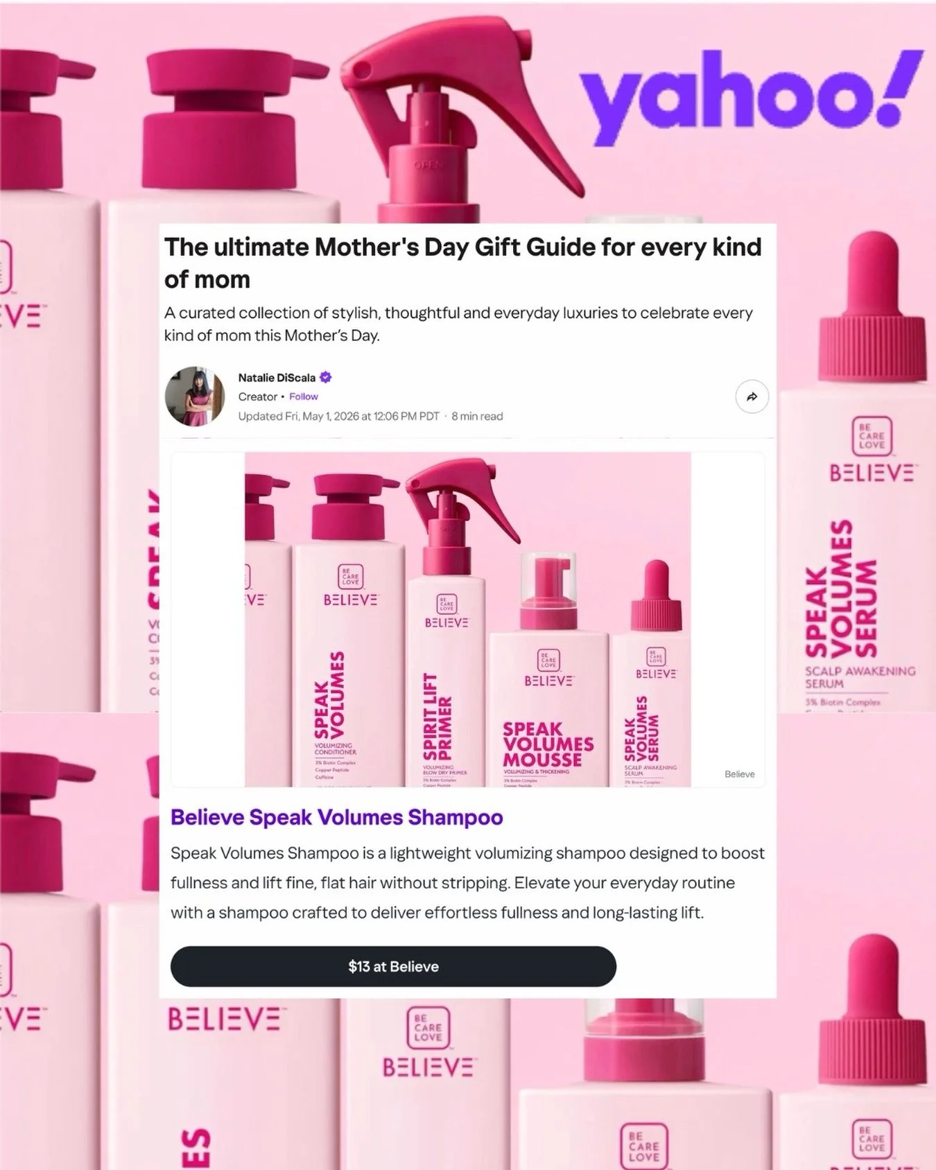 Elevate your everyday routine with @believe.haircare 🫧 @yahoo @nataliediscala