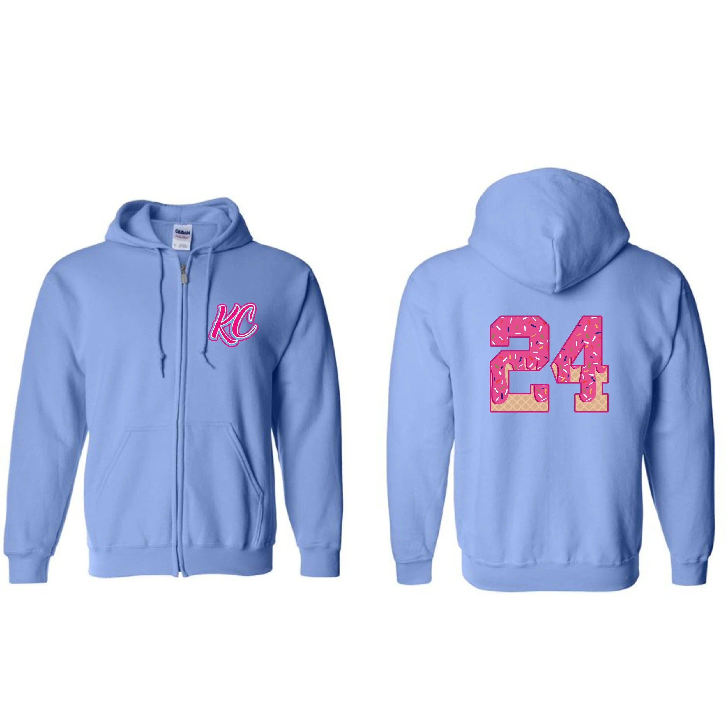 Kryptonite Gildan Zip-up sweatshirt - Ice Cream Drip Numbers