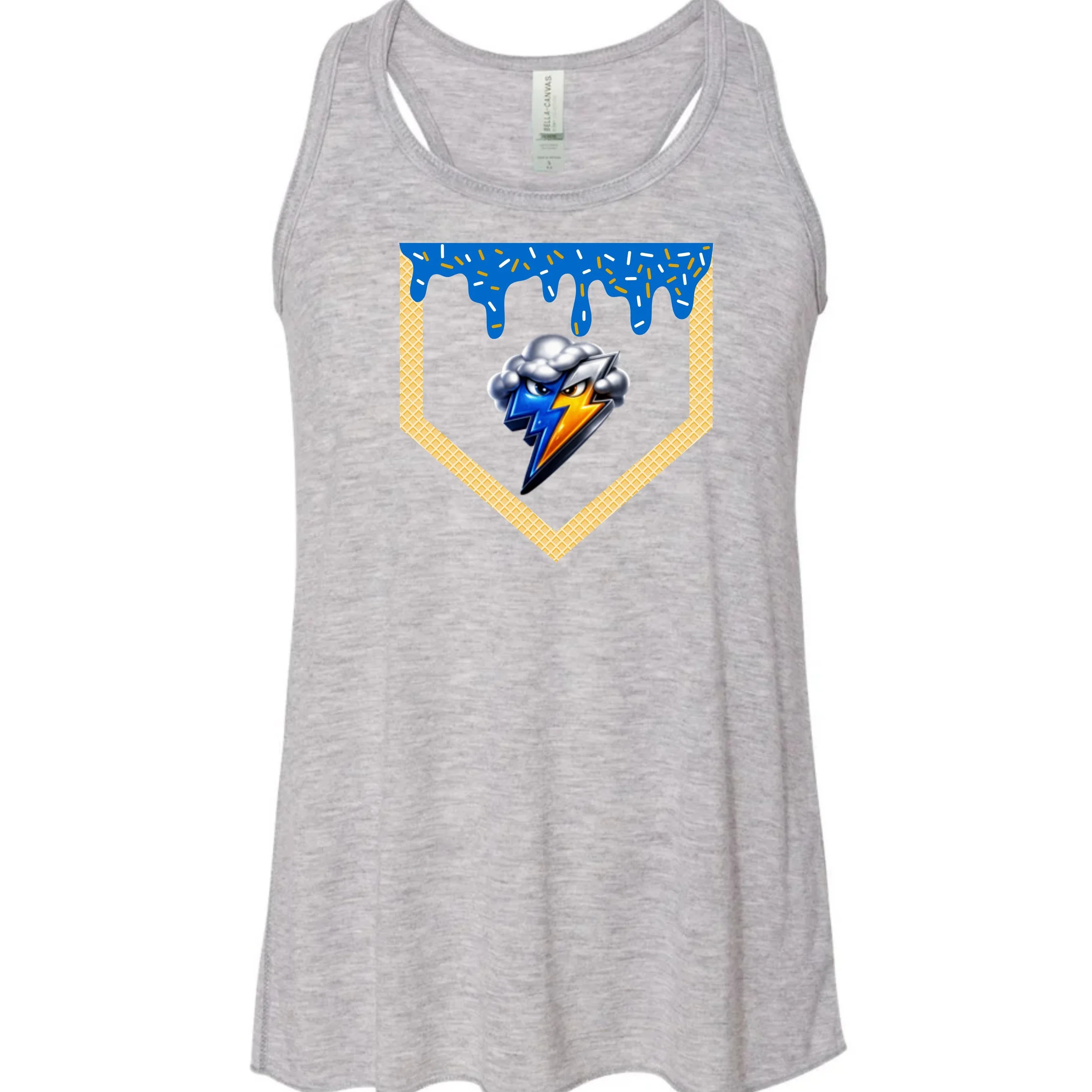 Lightning Baseball Ladies Tank Top