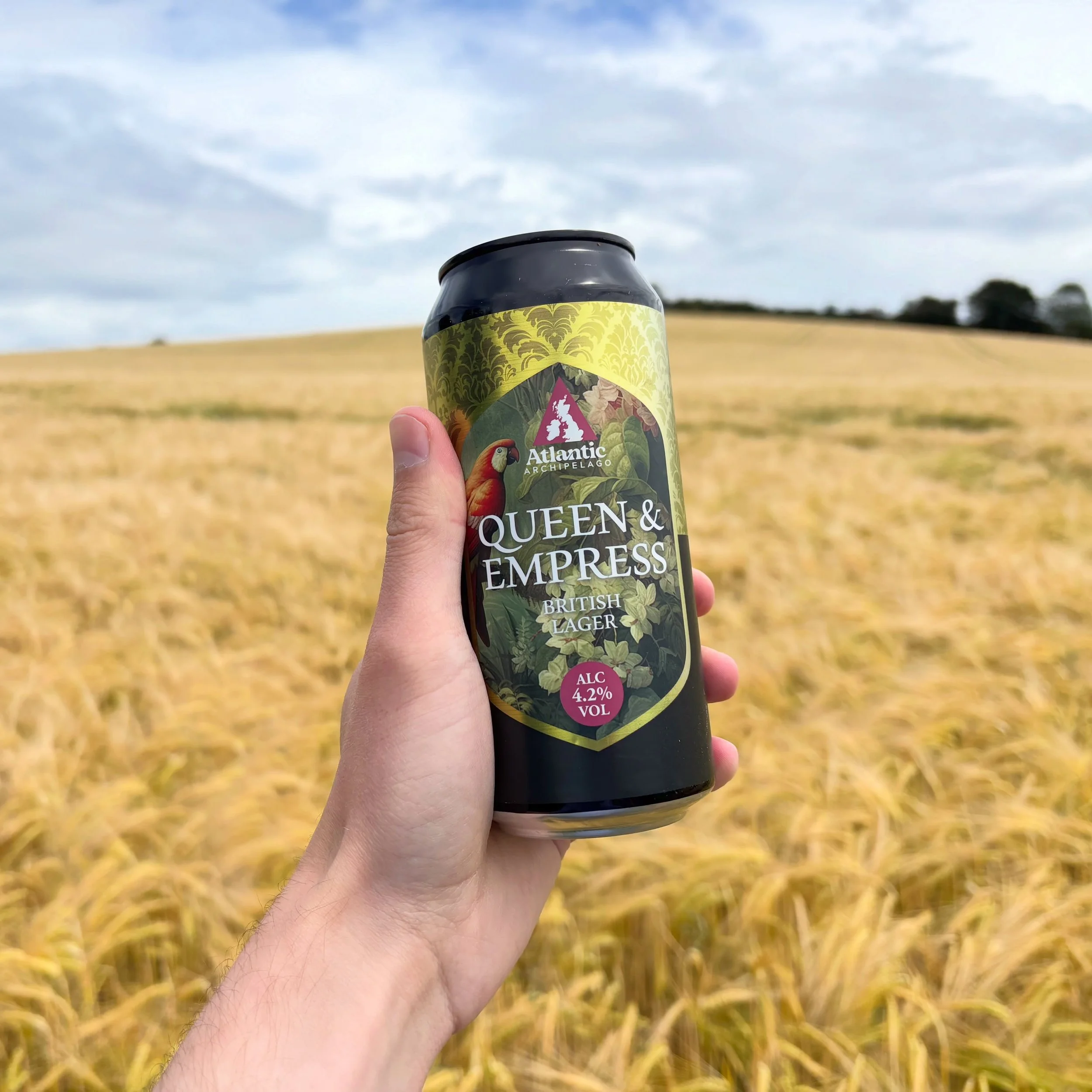 Golden fields. Crisp lager. Summer done right. 🌾🍺

Our Queen &amp; Empress British Lager is brewed for easy drinking, with a clean, refreshing finish that&rsquo;s perfect for long summer days.

Raise a can to the season. 🍻

#AtlanticArchipelago #Q