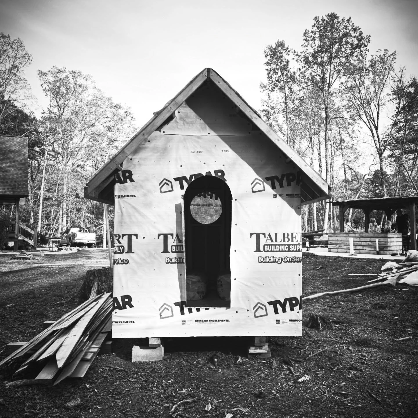 The Hen House, in progress.