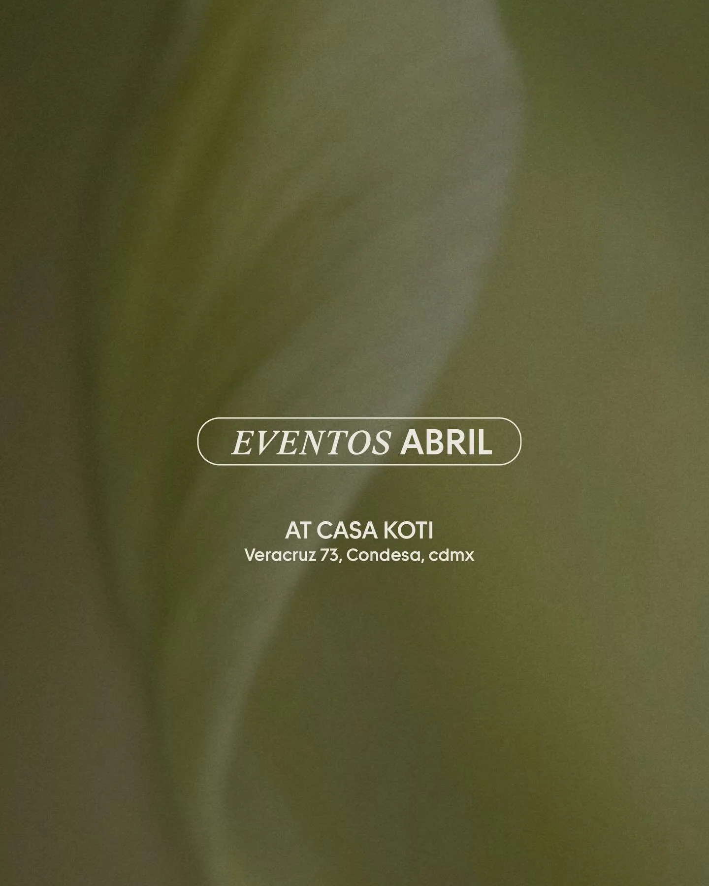 Abril @ Casa Koti. Expert wellness workshops, Contrast Therapy 101, soundbaths. Ven a aprender, resetear, y conectar. Agenda completa arriba y online.