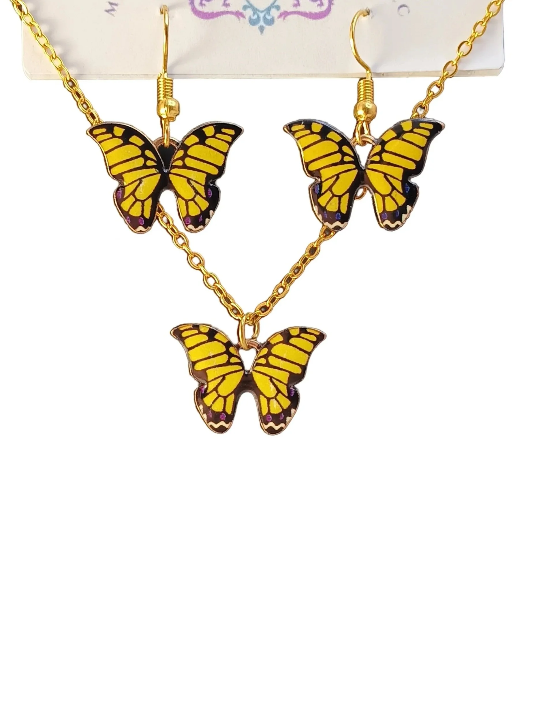 Gold Butterfly Set Yellow