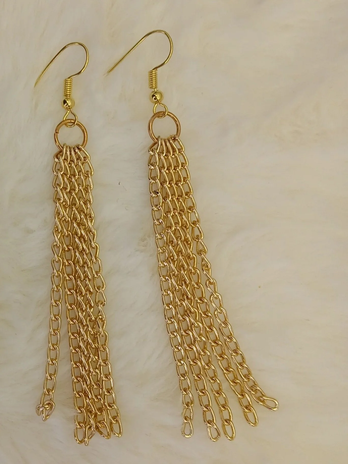 Gold Chain Dangle Earrings
