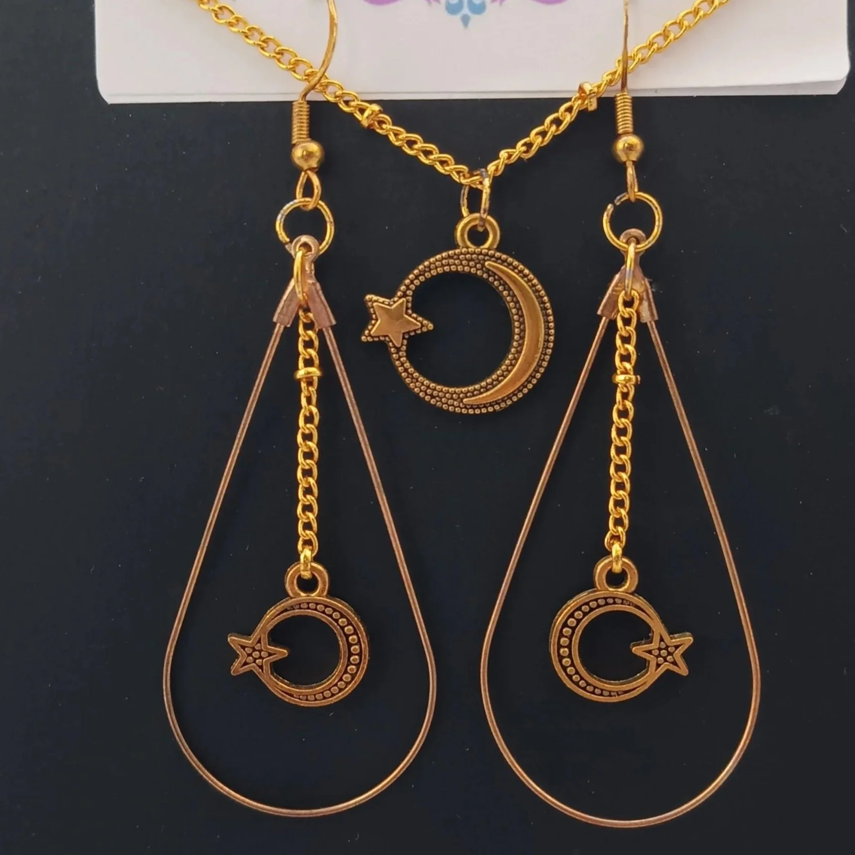 Gold Moon and Star Set