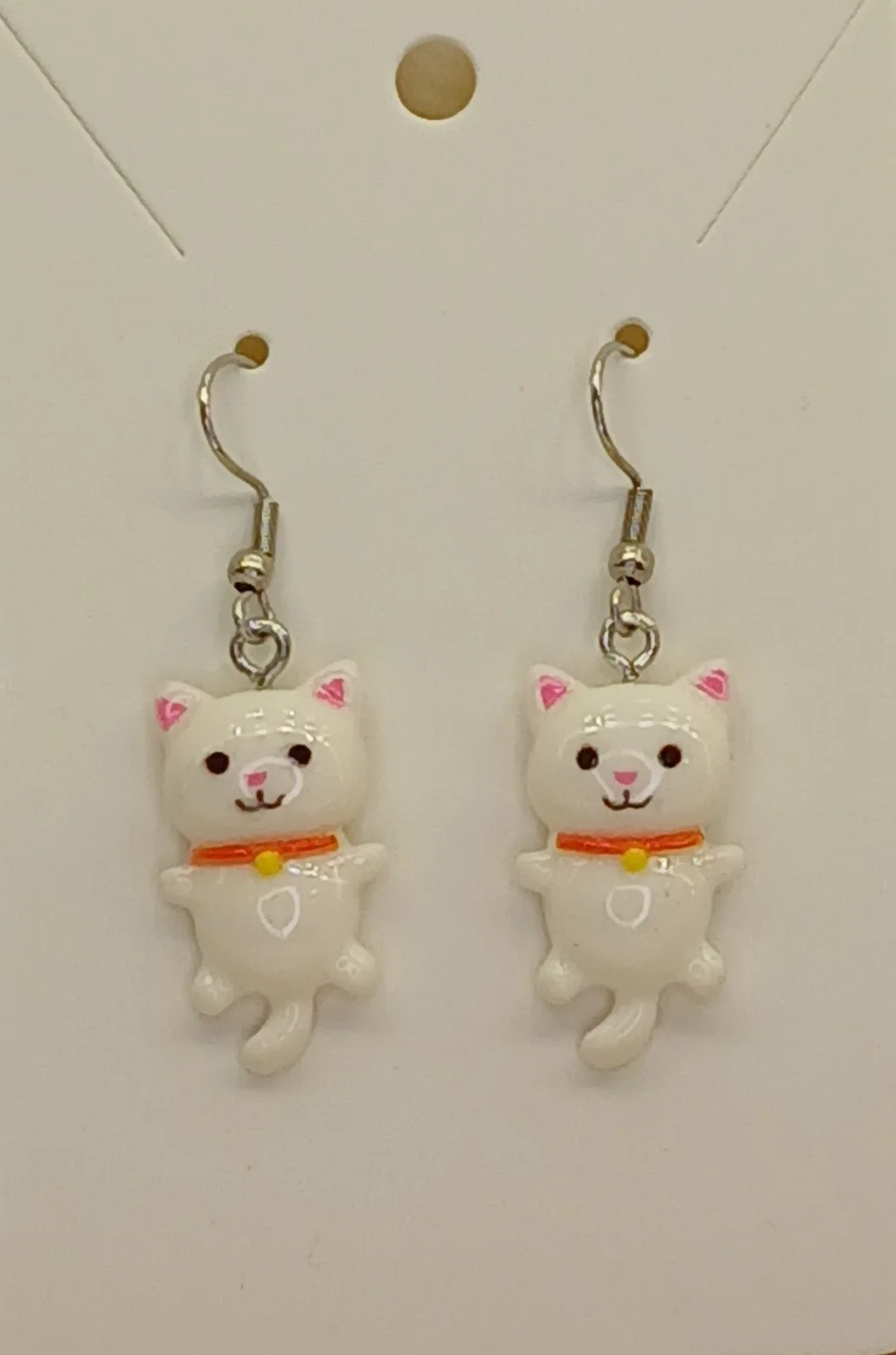 E1000152 Fun Earrings Cute Kitty White.1.jpg