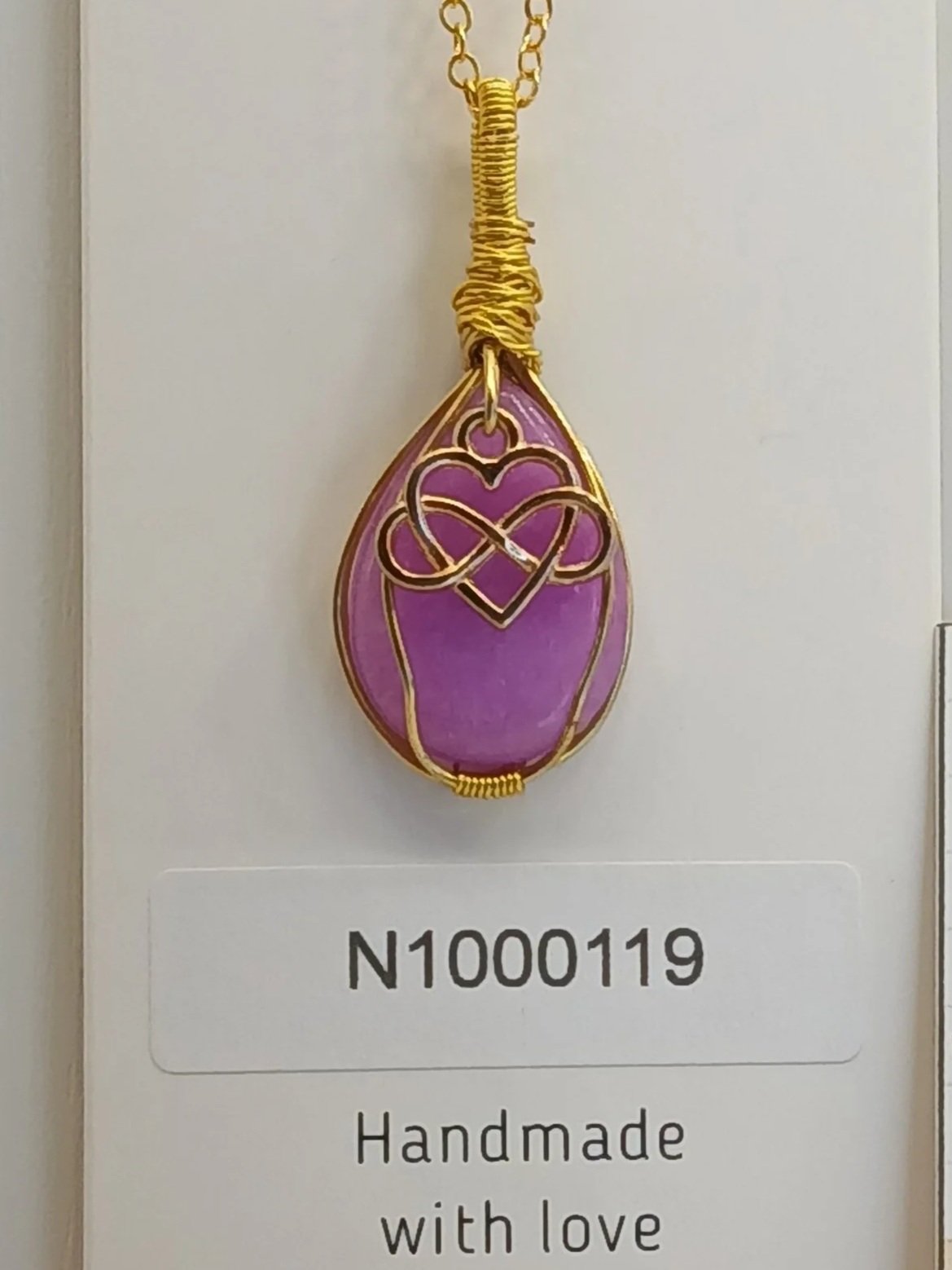 Wire Wrapped Tear Drop Fire and Ice Quartz