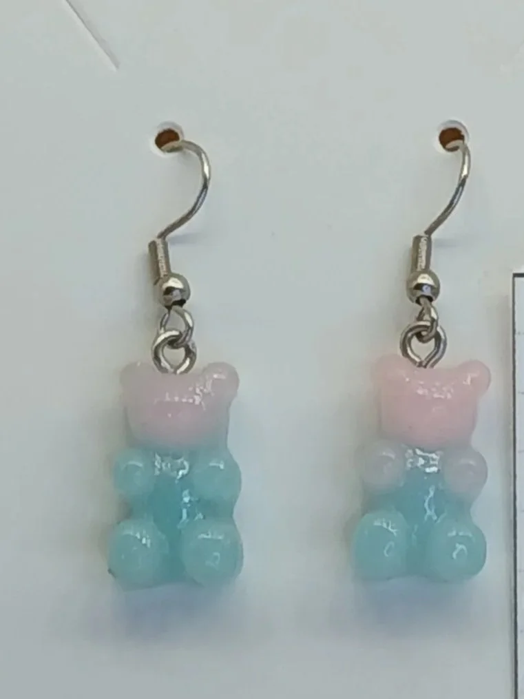 Gummy Bear Earrings Pink/Blue