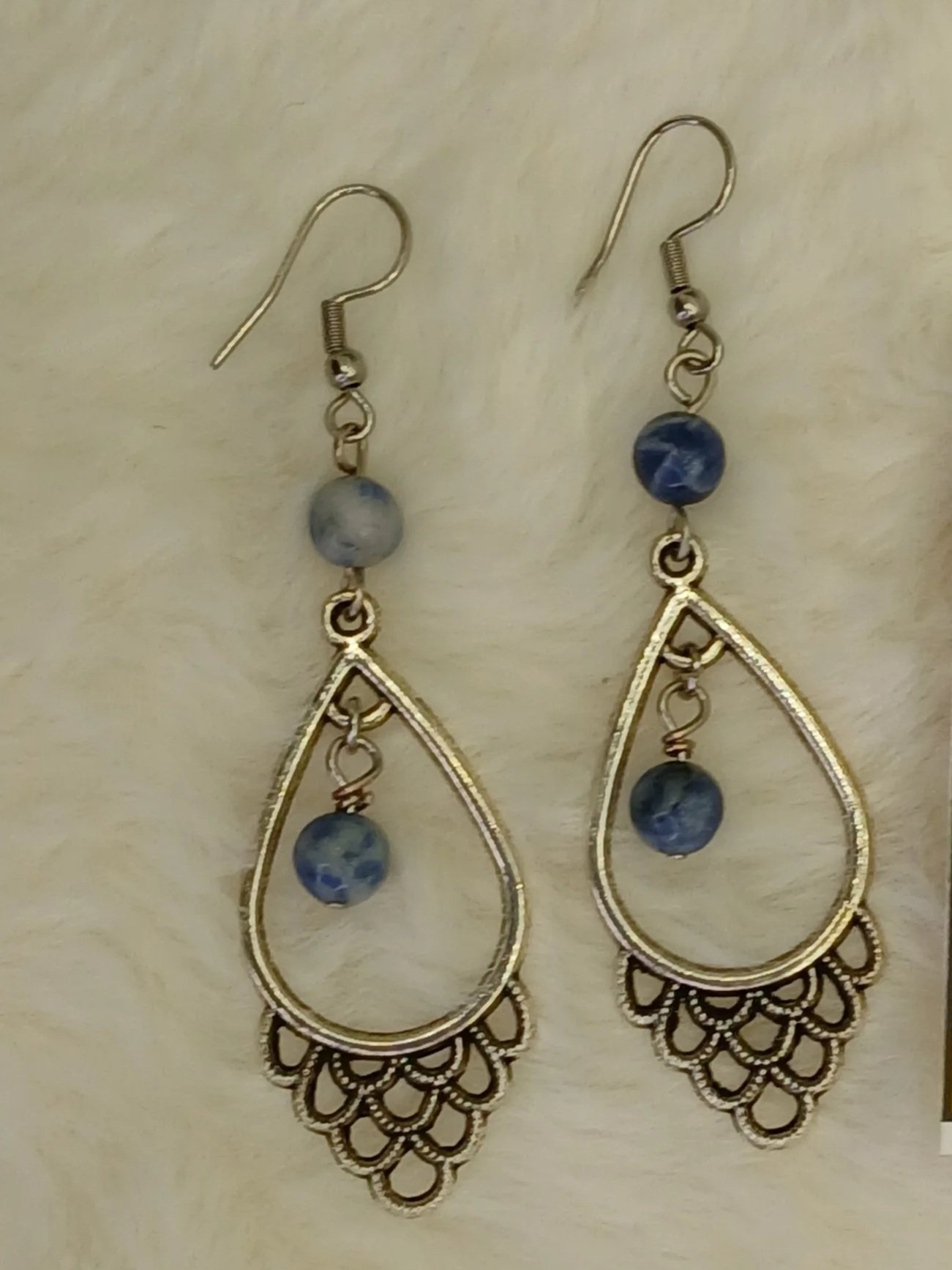 Crystal Sodalite Drop Earrings