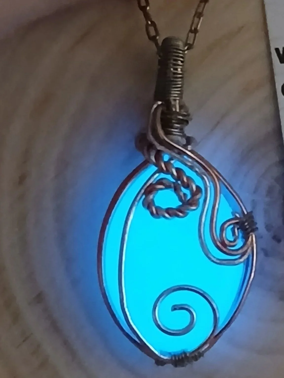 Wire Wrapped Moon Stone Swirls