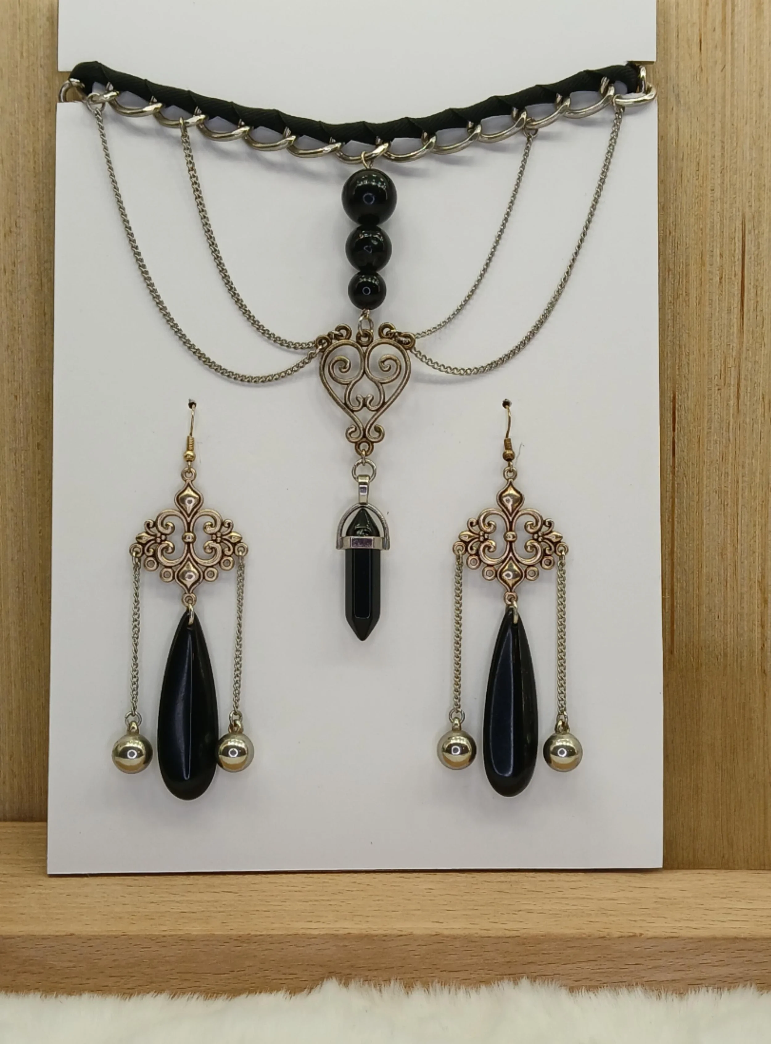 Black and Silver Gothic Set