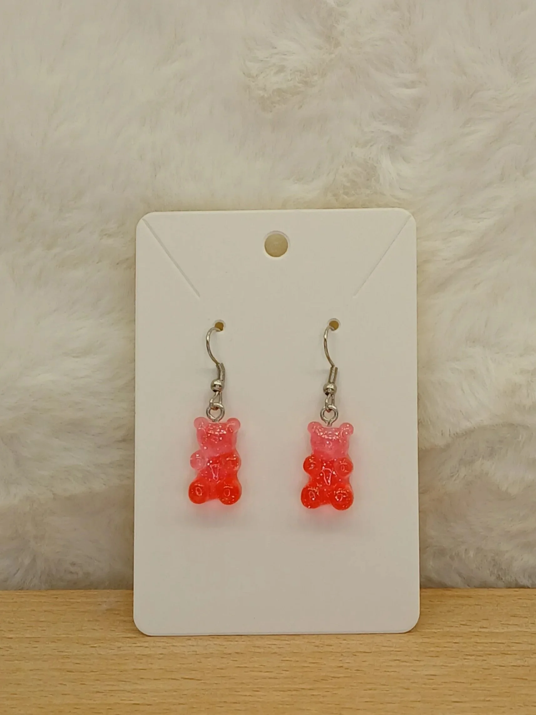 Gummy Bear Earrings Pink/Red