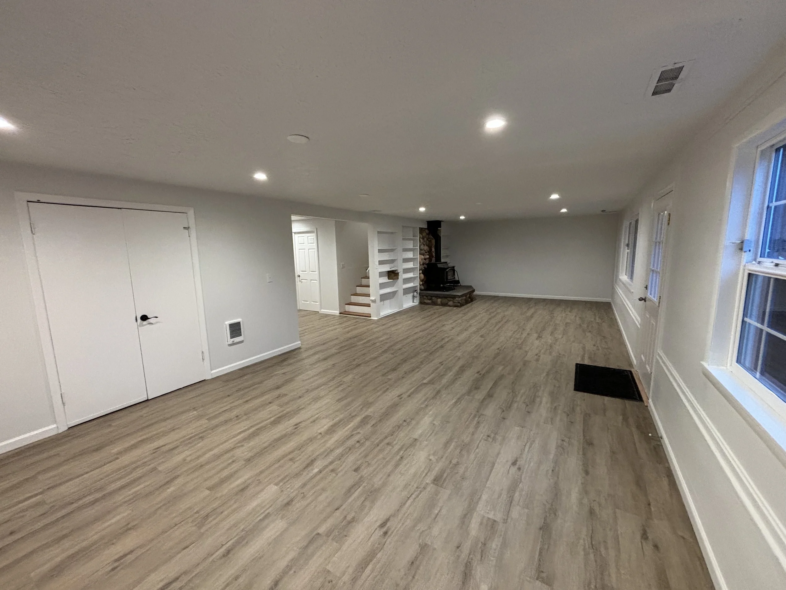 expansive space with closet storage