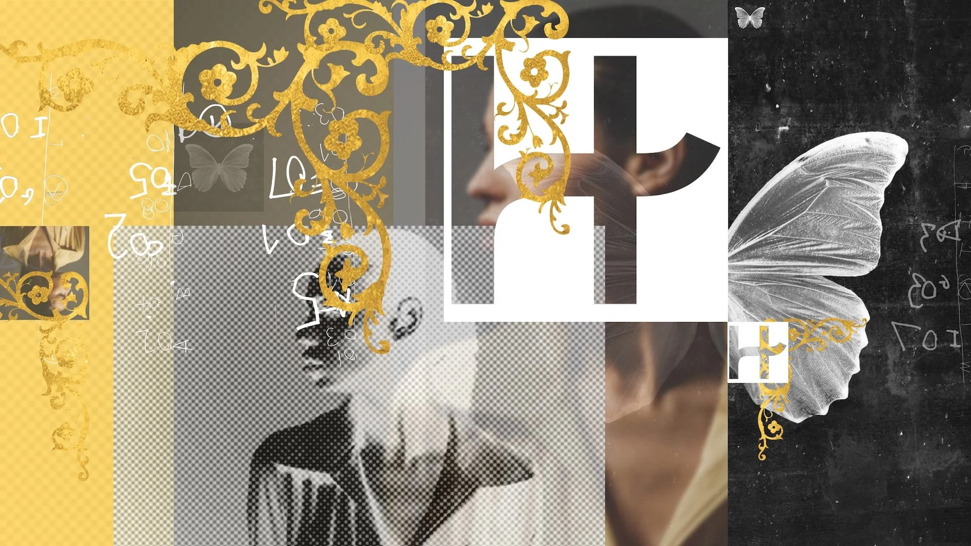 Illustration based on Hinge logo and female figure