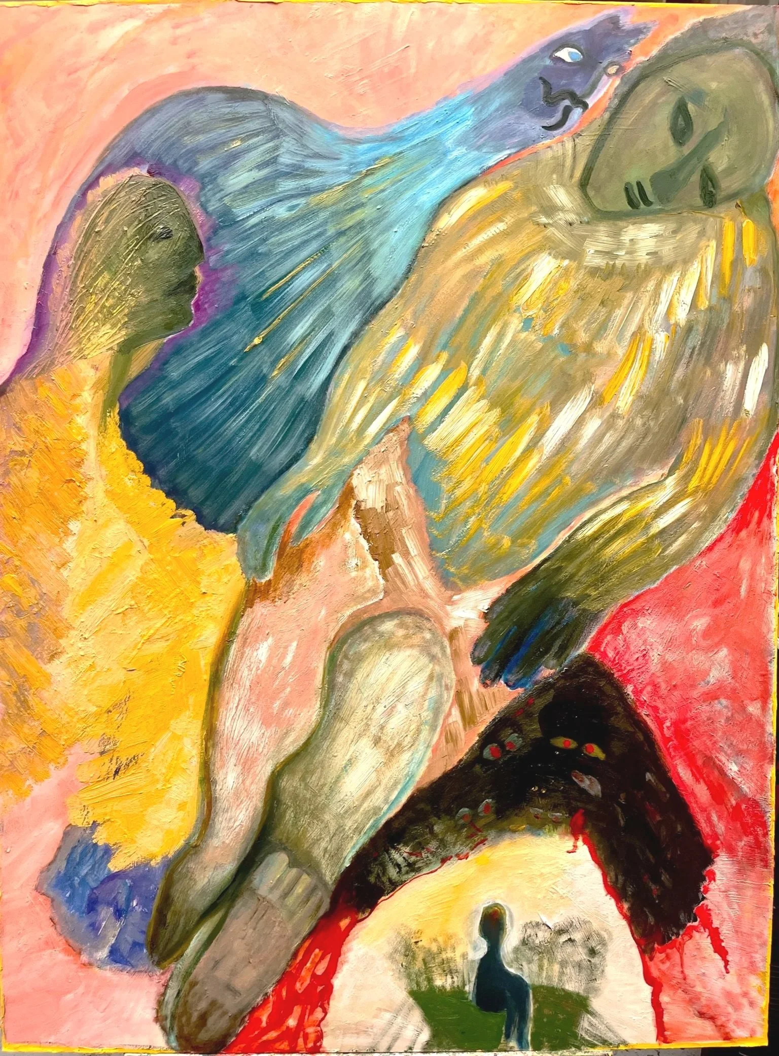 "The Gods Will Decide", Oil on wood (40" x 30")