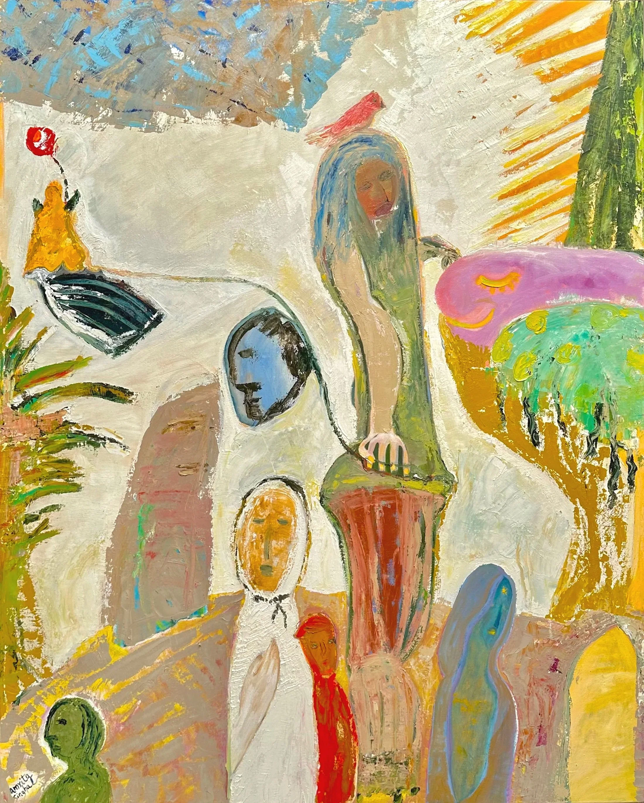 The Plaza, Oil on linen, 60 x 48" (inquire for price)