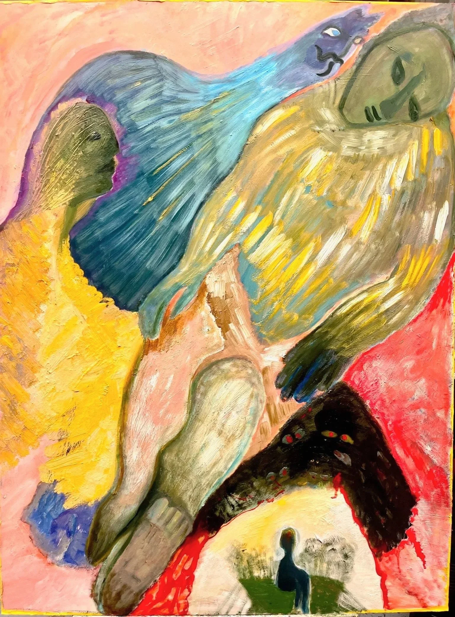 "The Gods Will Decide", Oil on wood, 40" x 30" (inquire for price)