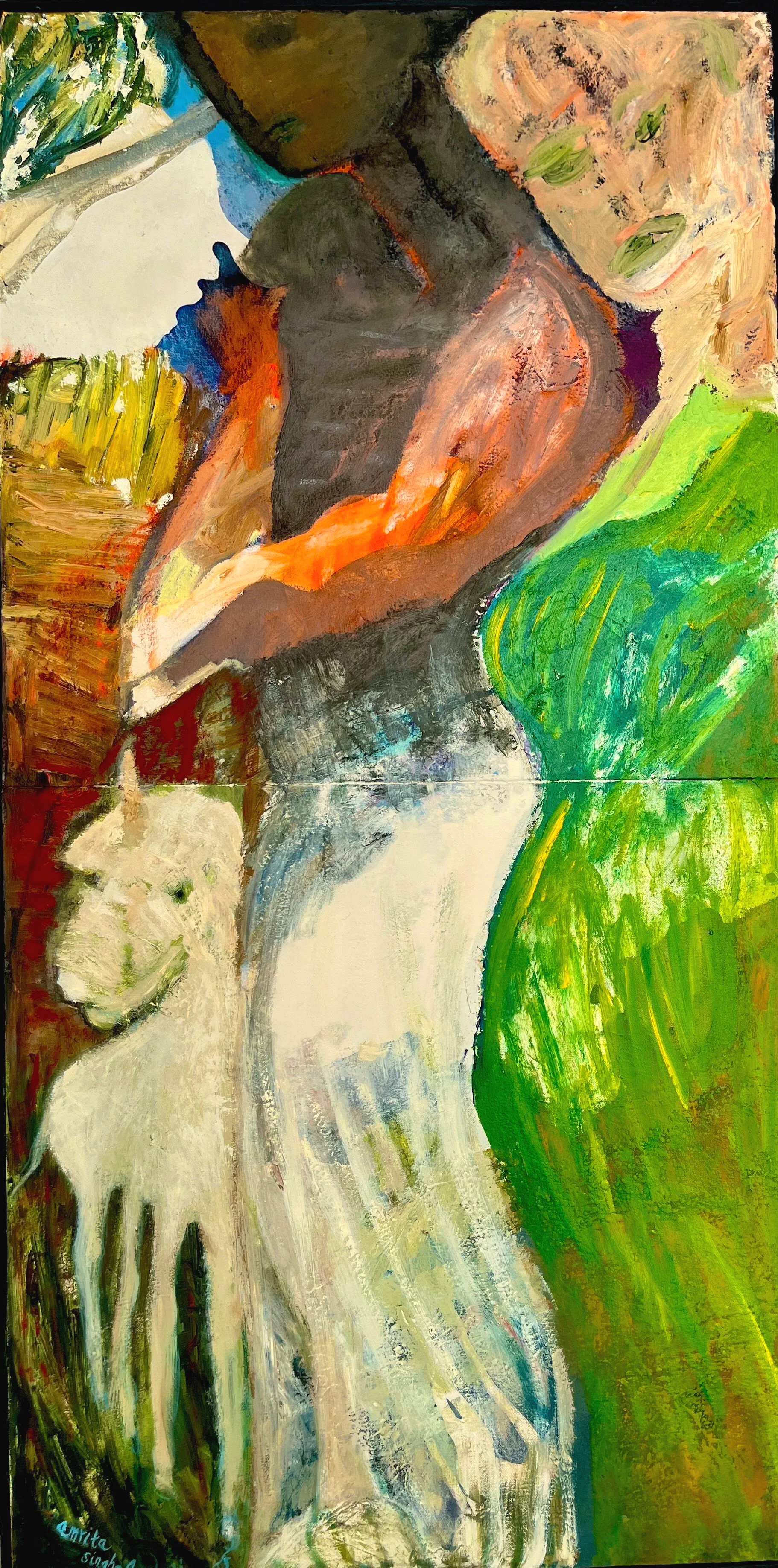 The Encounter, Oil on canvas, 48"x 25" (inquire for price)