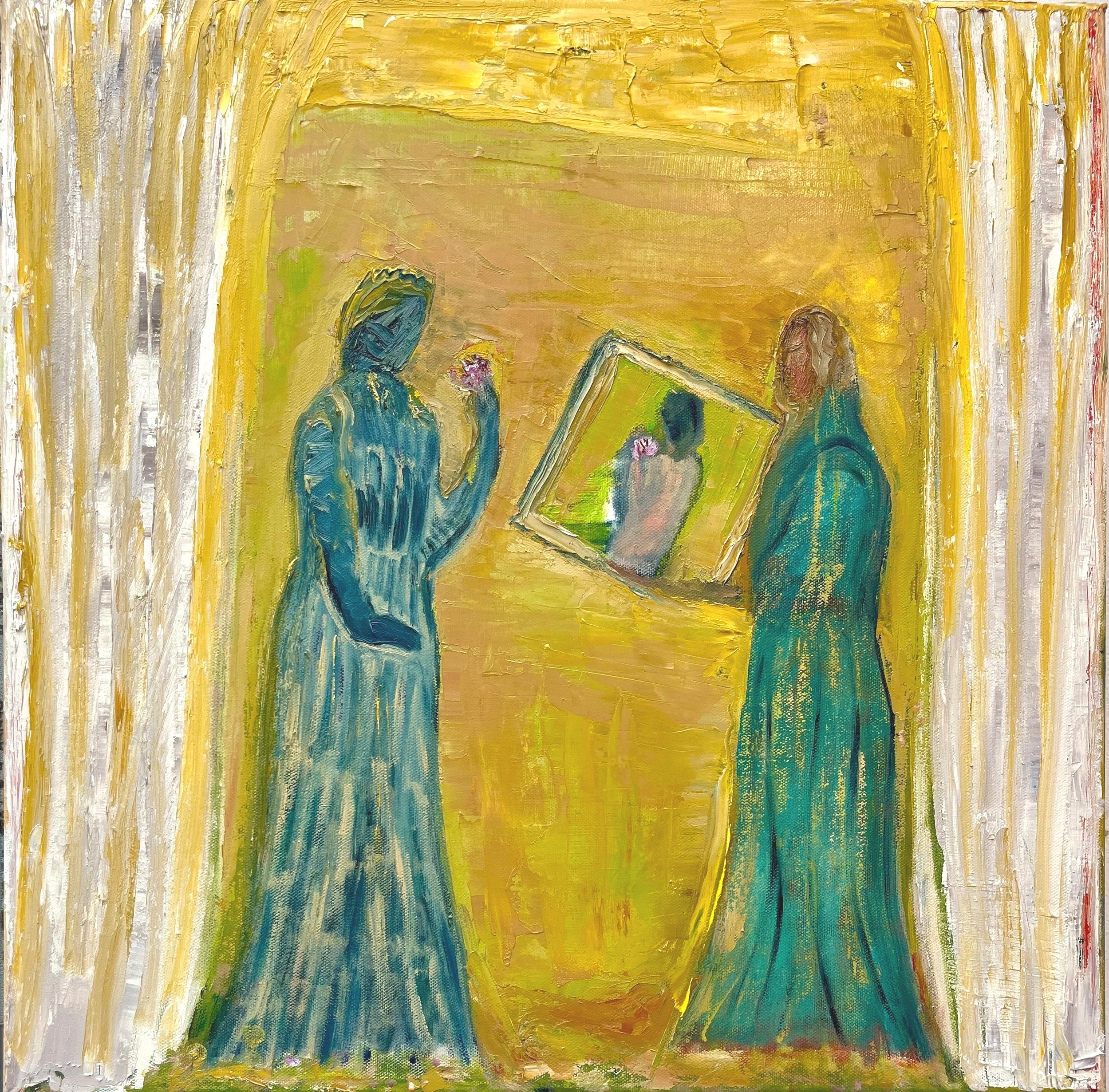 The Mirror, Oil on linen, 20" x 20" (inquire for price)