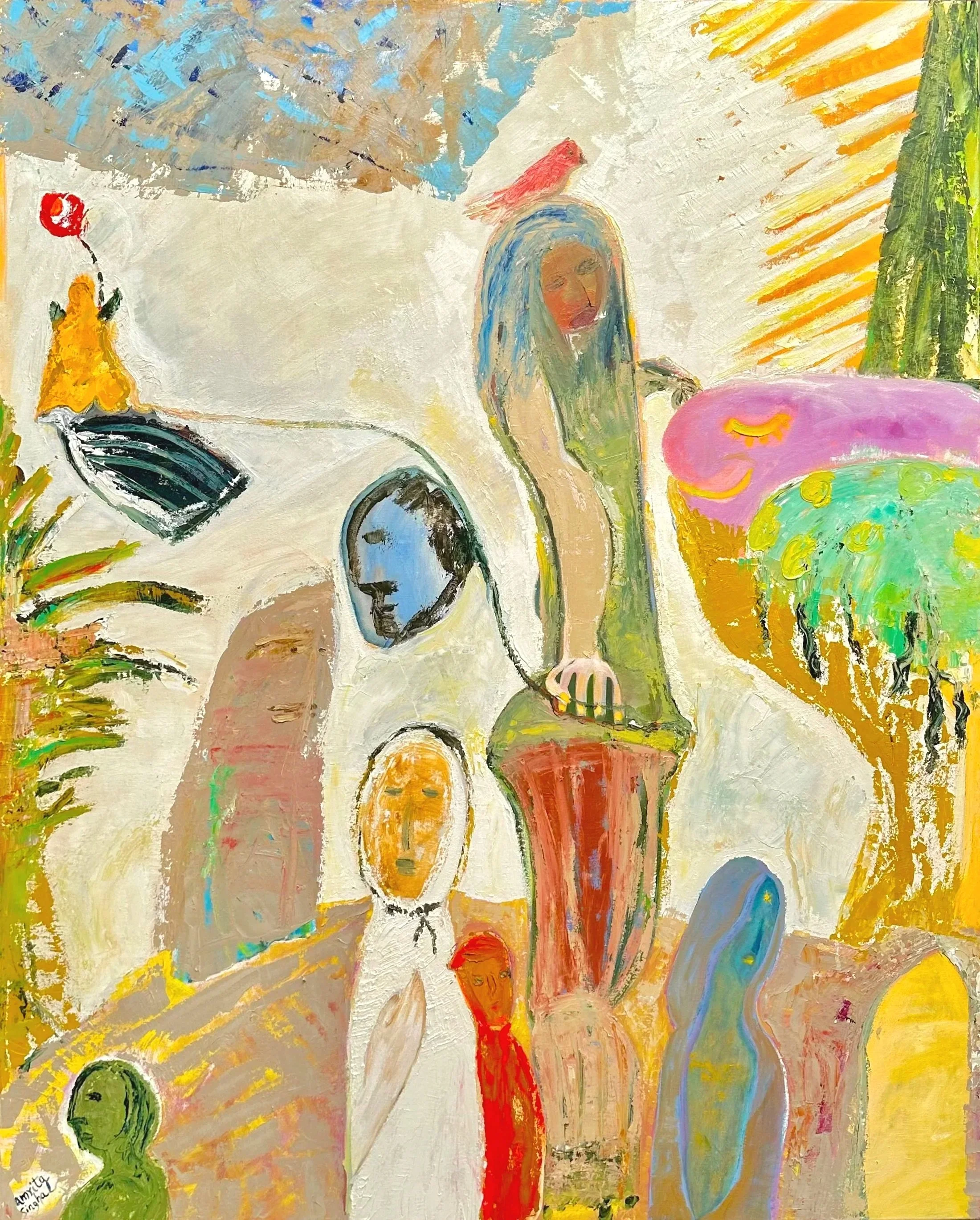 The Plaza, Oil on linen, 60"x48"