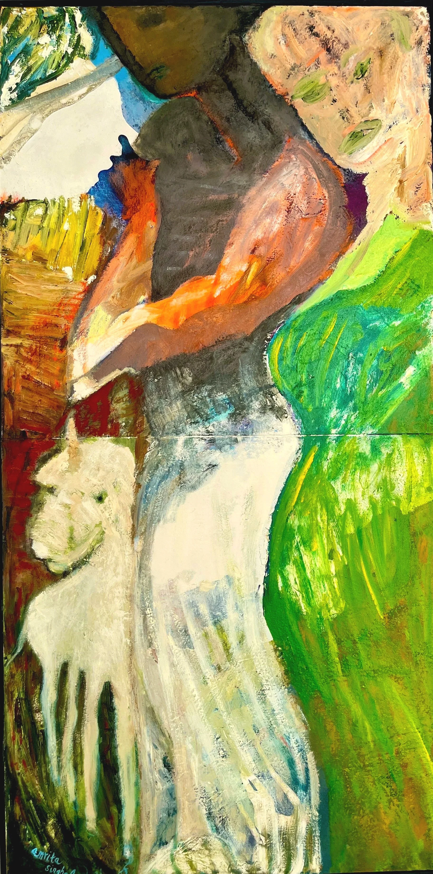 Encounter, Oil on canvas, 48"x25"