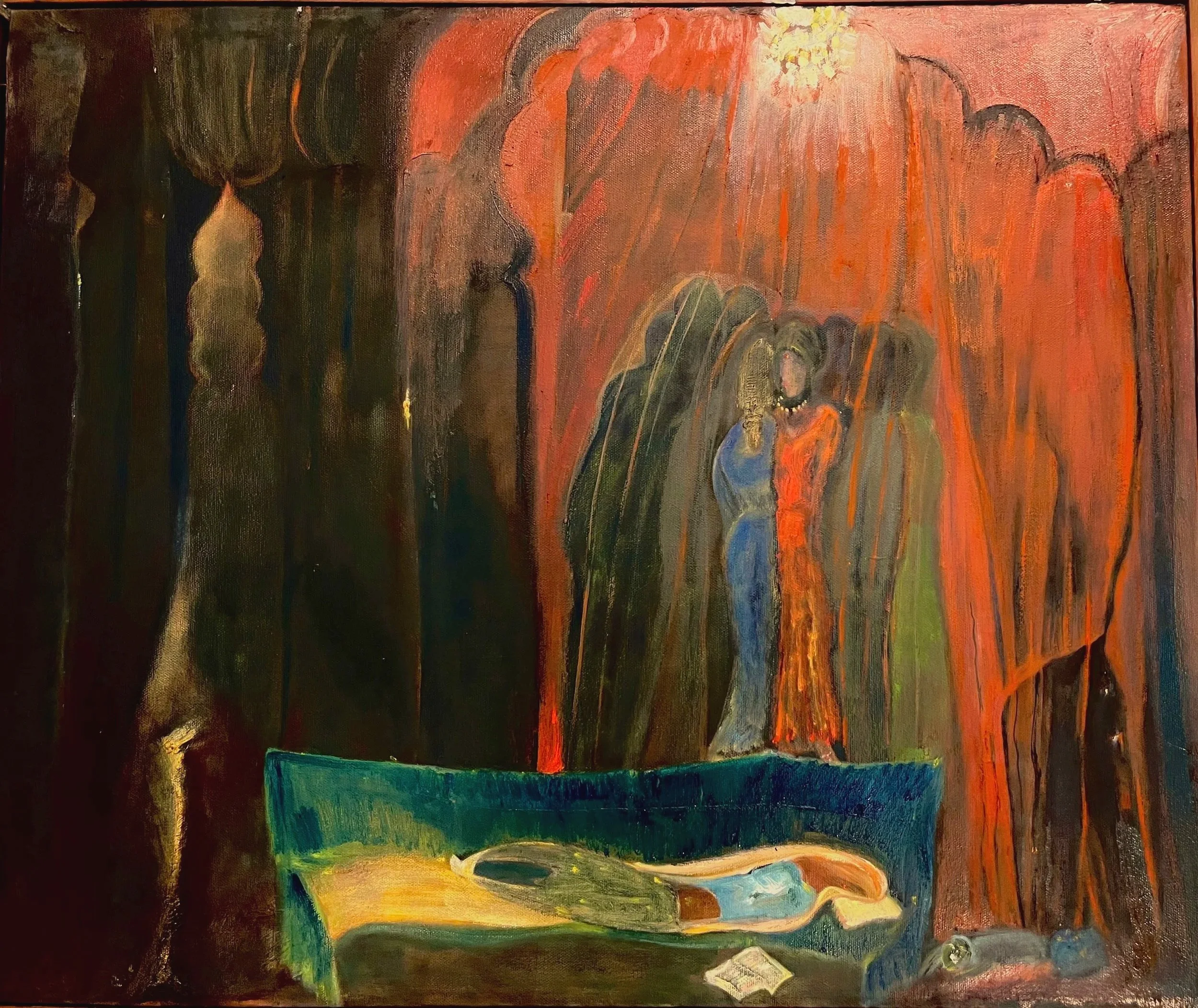 Motherland, stay with me; 24 x 21", Oil on canvas