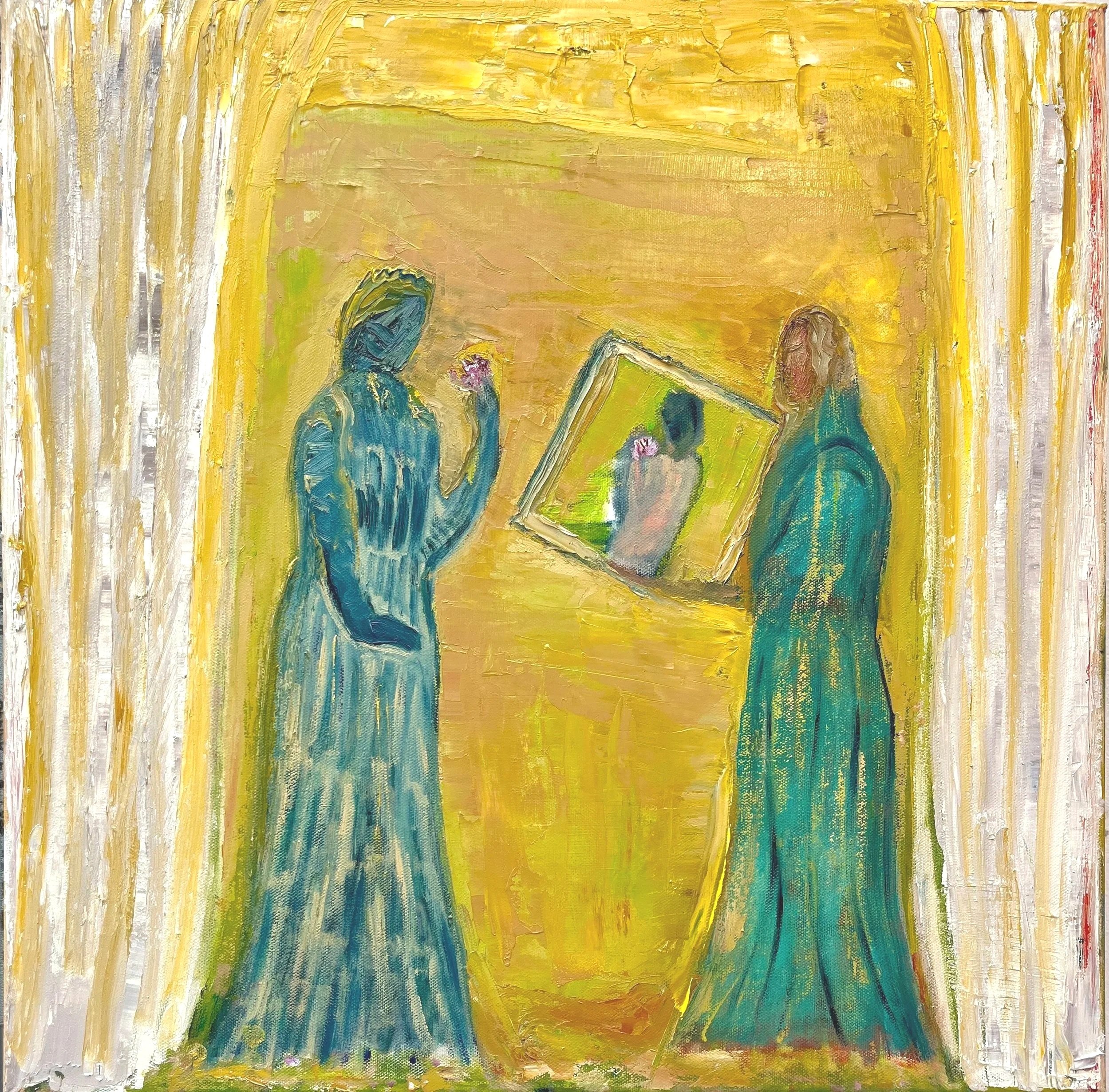 The Mirror, Oil on linen, 20"x20"