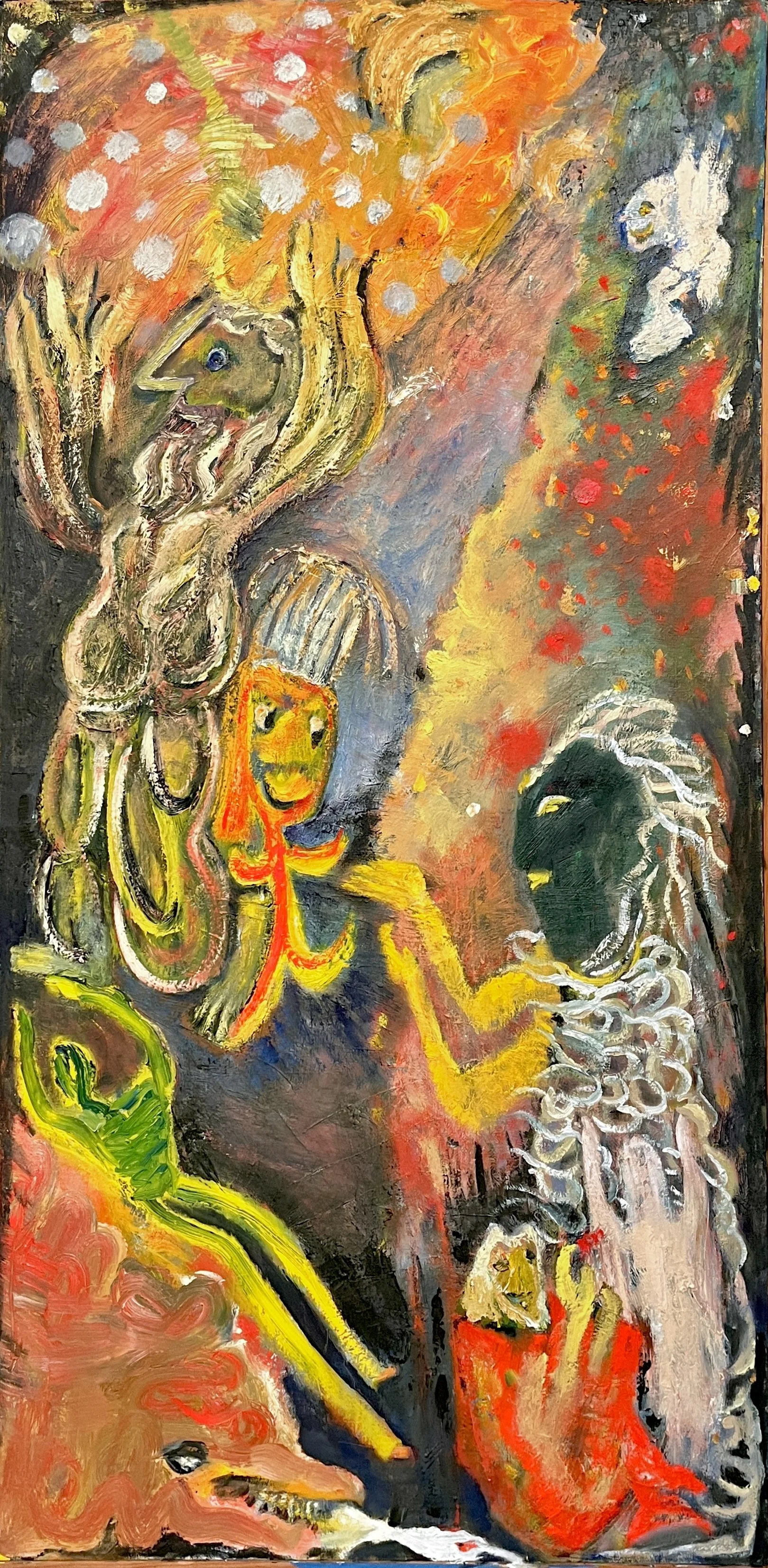 Chaos, Oil on canvas, 48" x 25"  (inquire for price)