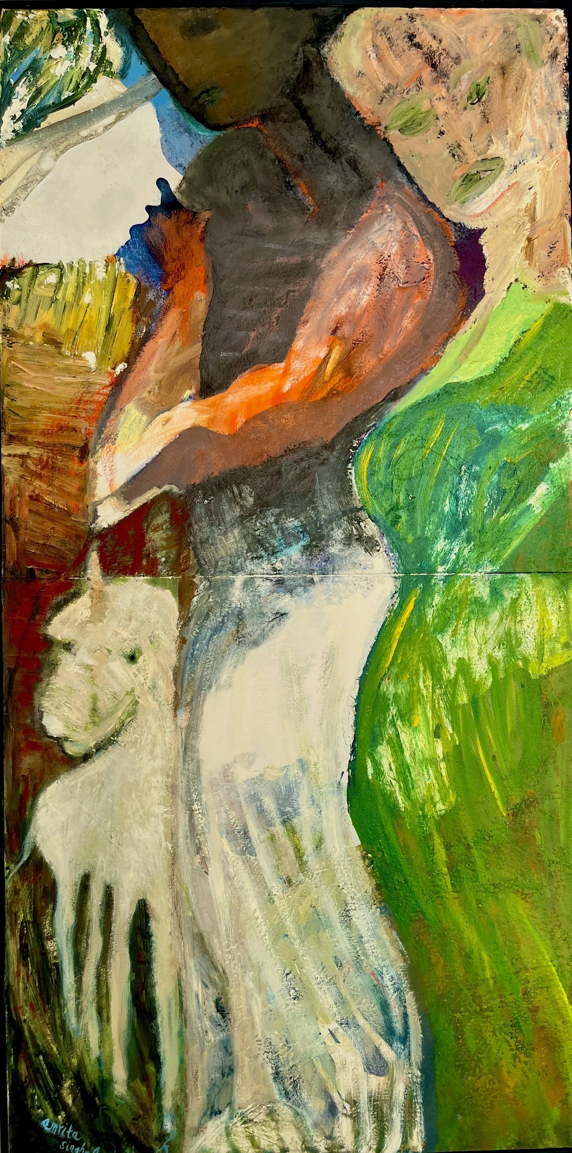Berkeley Pastoral; 49"x24", oil on canvas