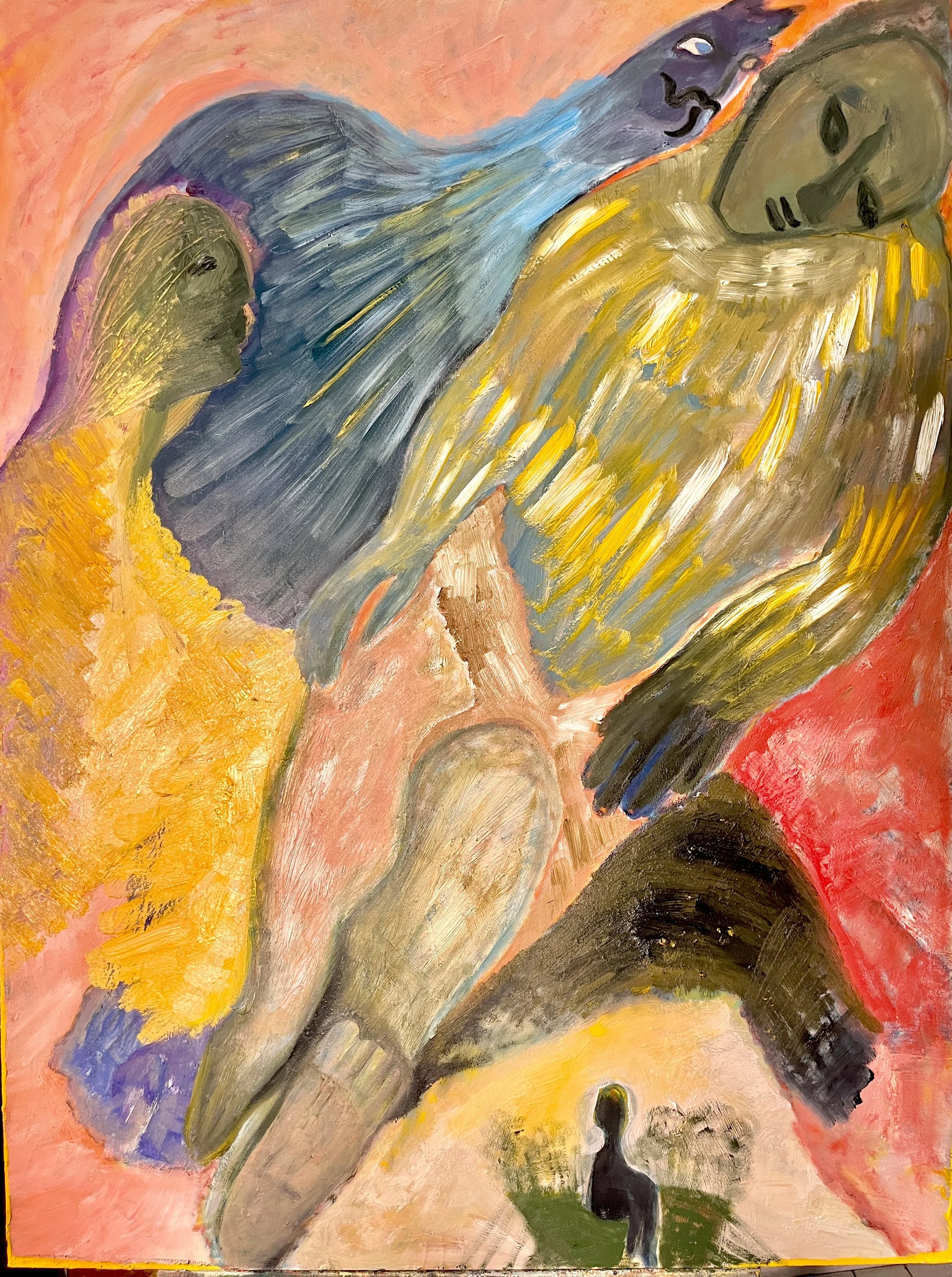 The gods will decide; 40x30", Oil on wood panel