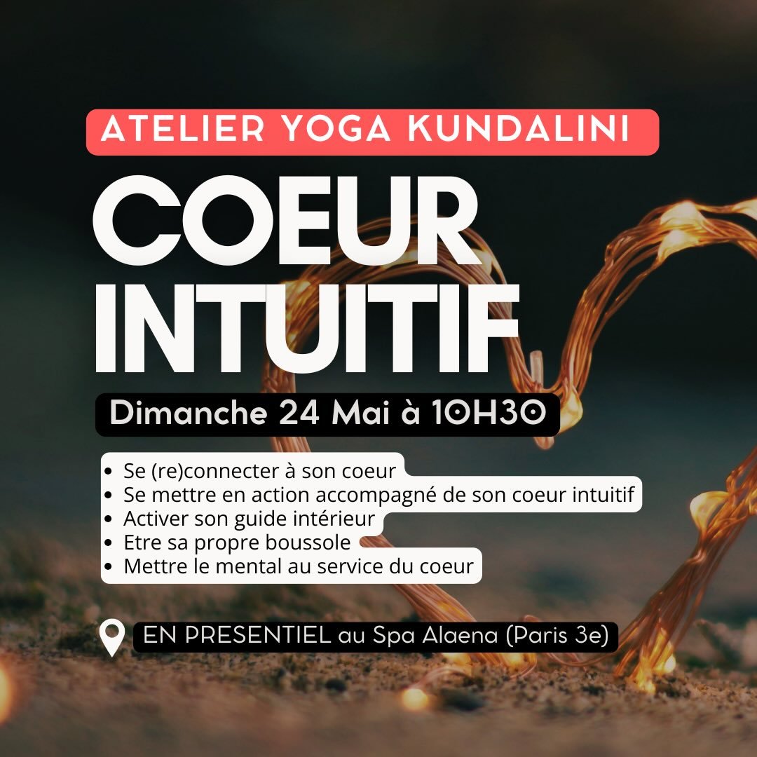 ✨ parce que le c&oelig;ur (et notre corps) sont nos plus grands guides, le prochain atelier sera sur le &laquo;&nbsp;c&oelig;ur intuitif&nbsp;&raquo;. L&rsquo;objectif est de (re) trouver sa boussole int&eacute;rieure pour r&eacute;apprendre &agrave;